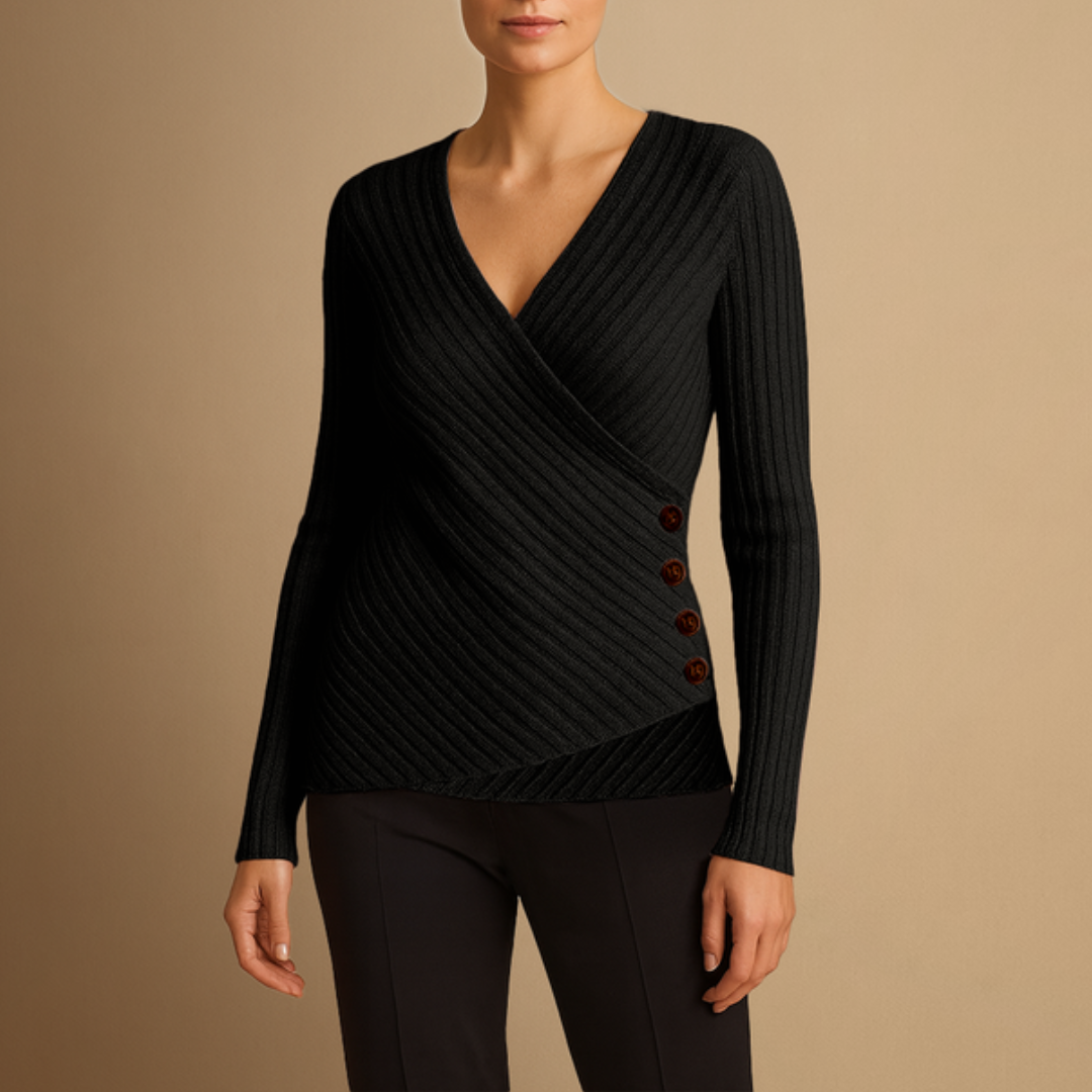 Ingrid | Wrap Knit Pullover