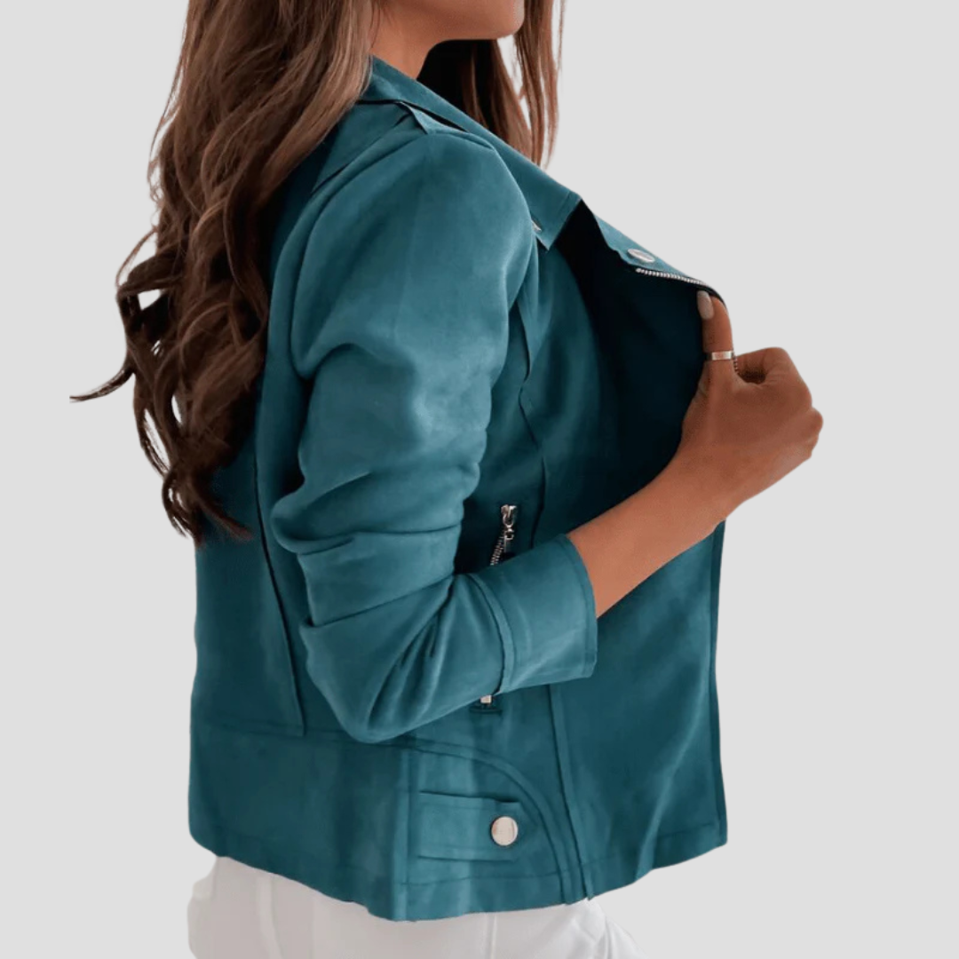 Penelope | Suede Biker Jacket