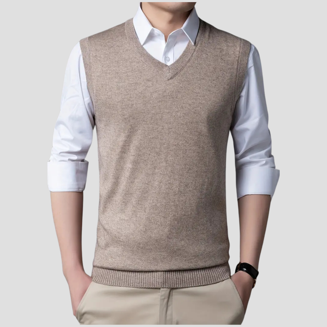 Sylvester | Sleeveless V-Neck Jumper