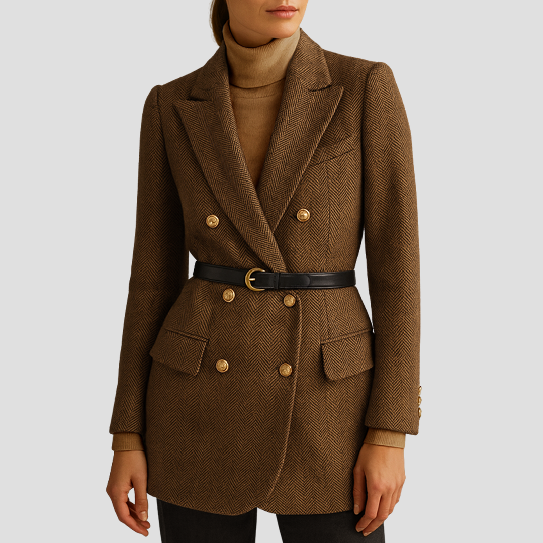 Belted Tweed Coat