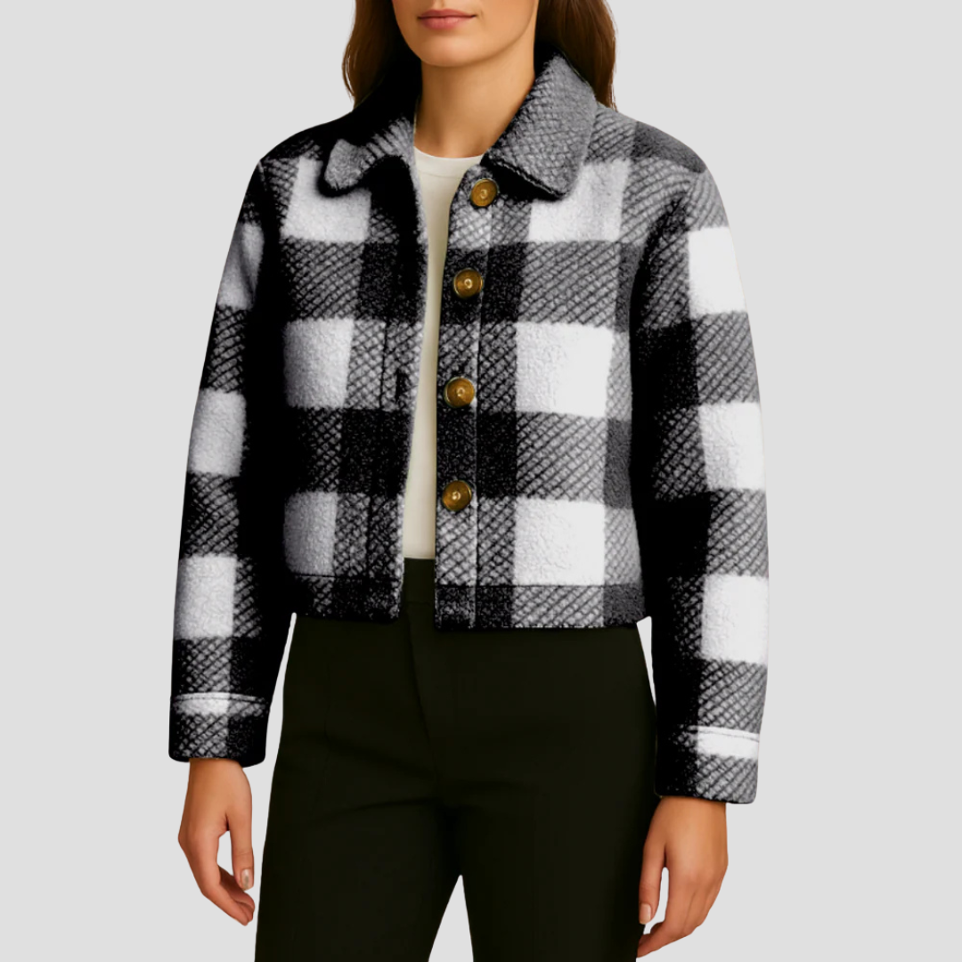 Iris | Plaid Teddy Jacket