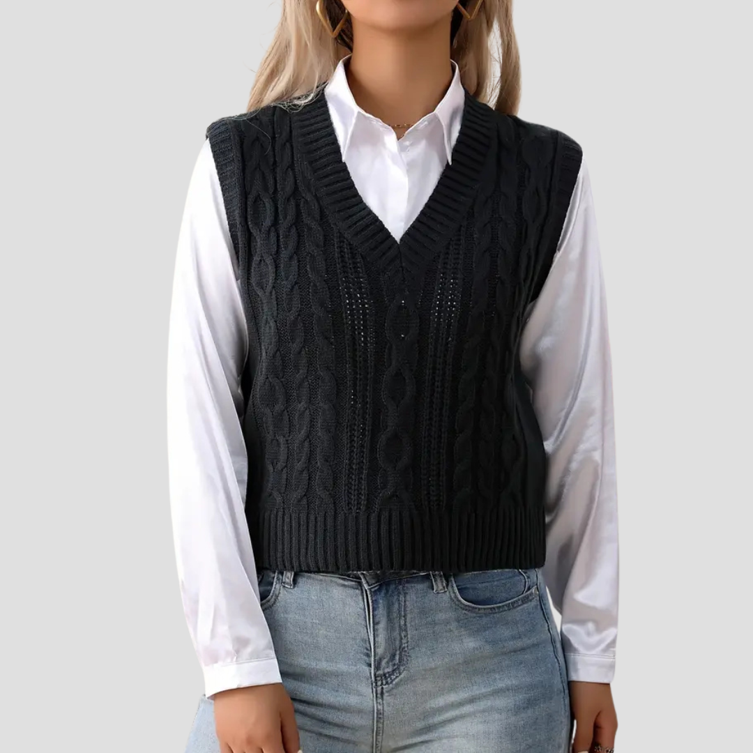 Edith | V-Neck Sleeveless Pullover