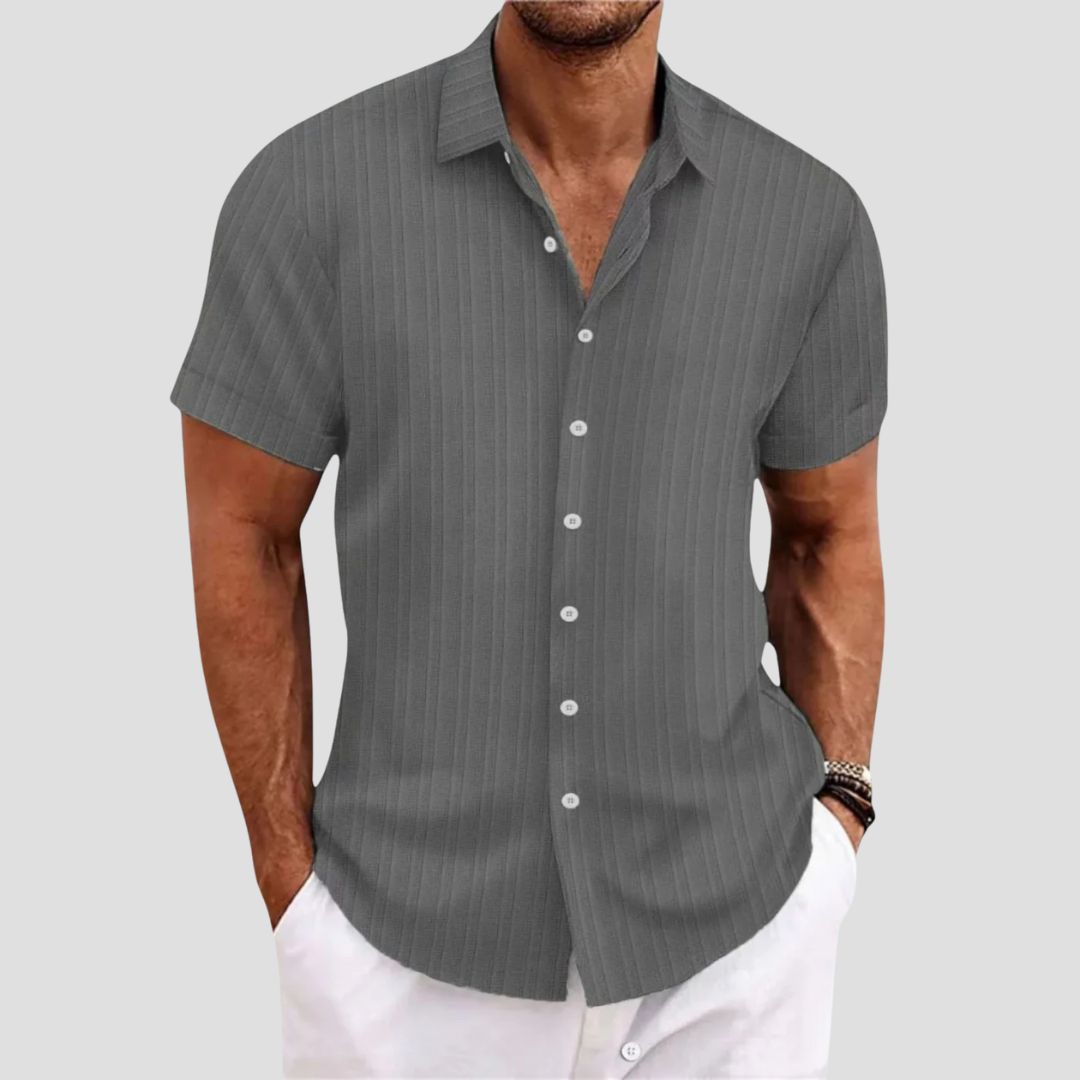 Neville | Short Sleeve Textured Shirt