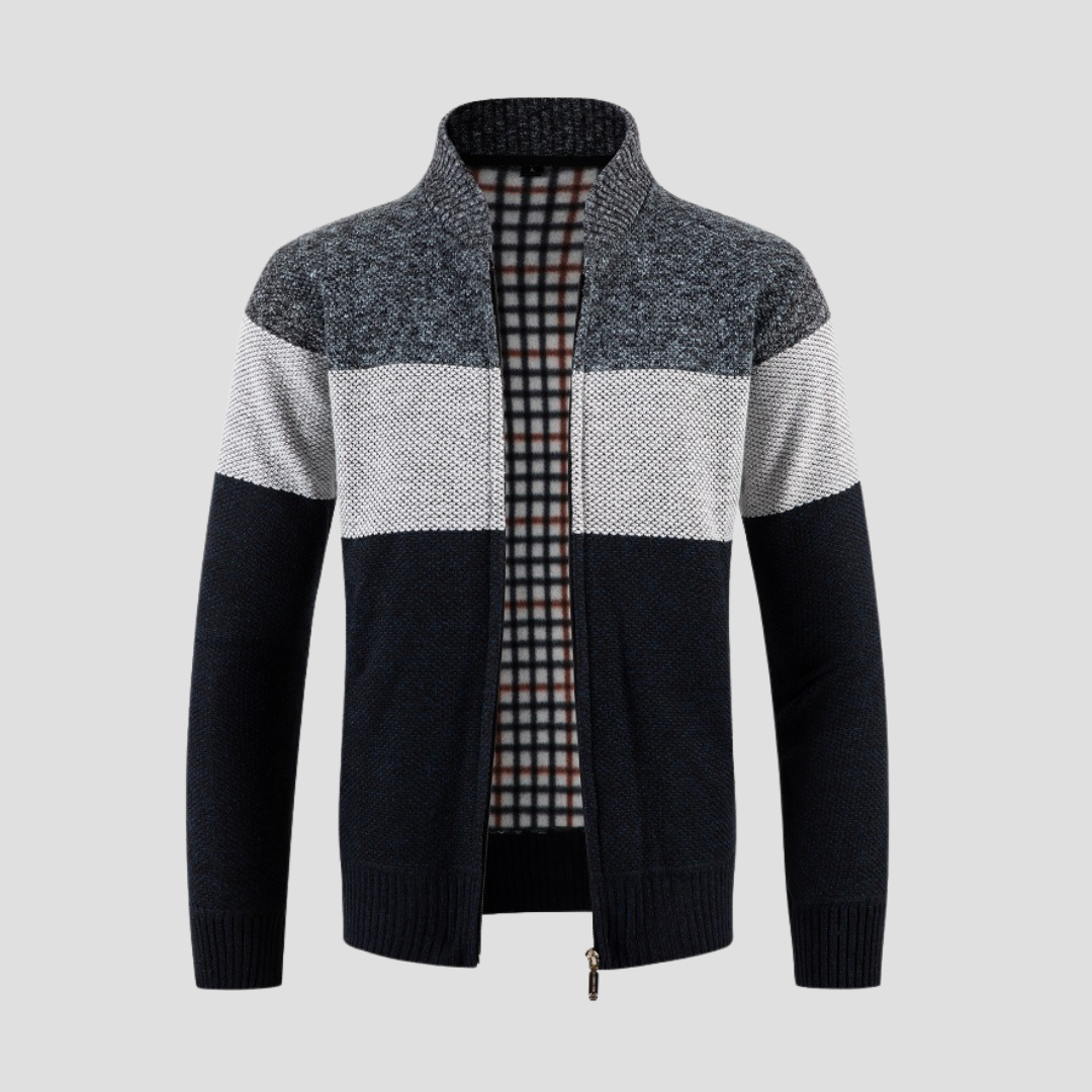 Hollis | Striped Fleece Cardigan