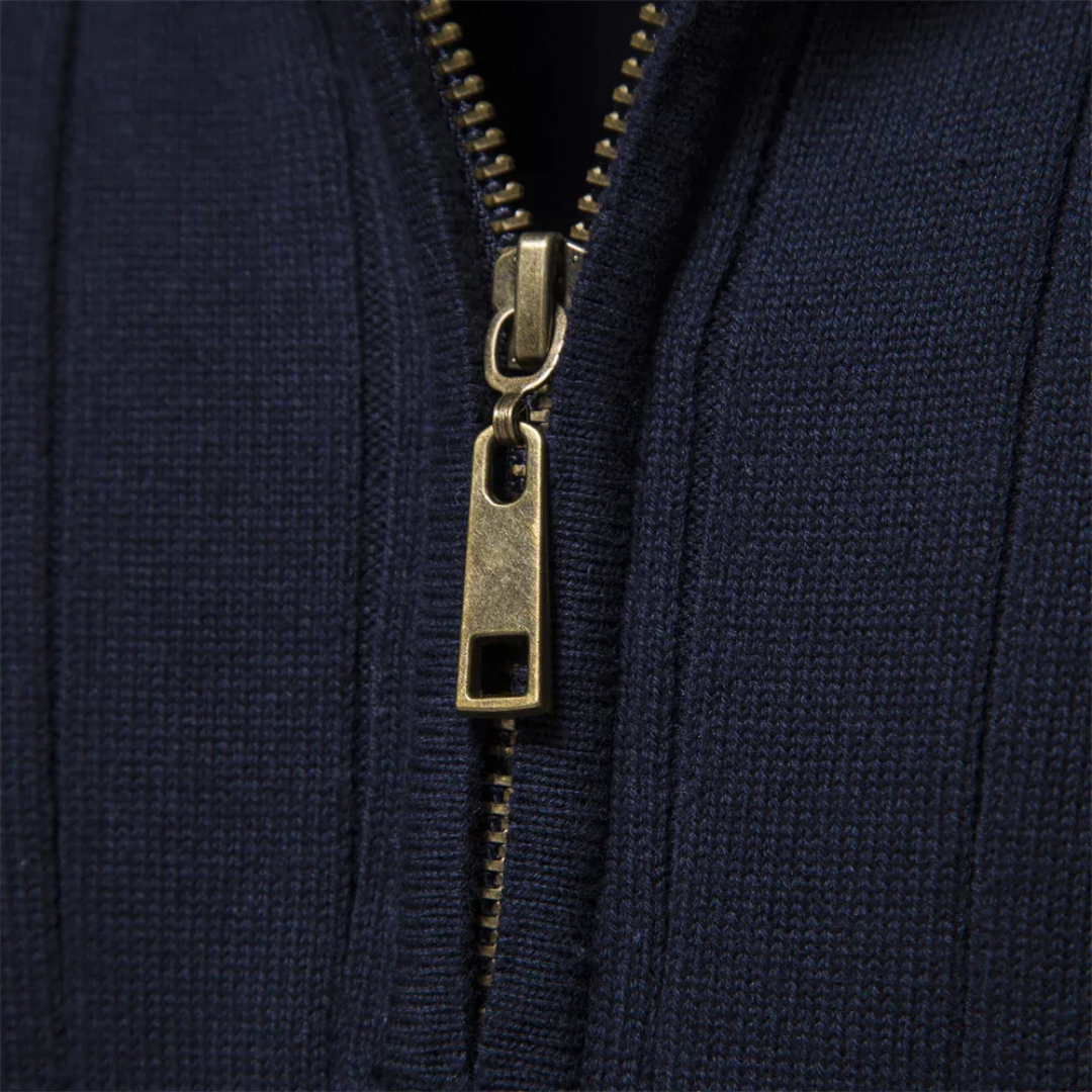 Ernest | Ribbed Quarter Zip Jumper