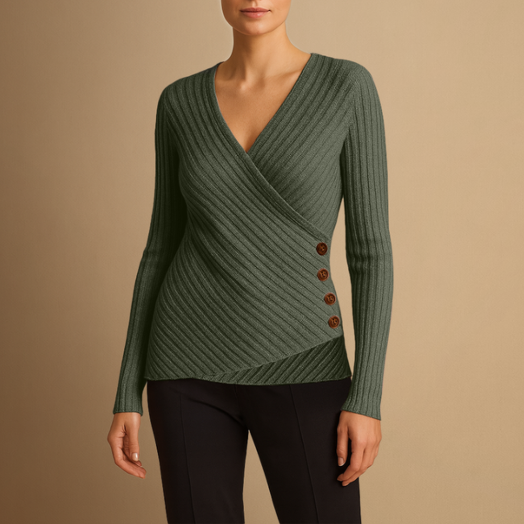 Ingrid | Wrap Knit Pullover