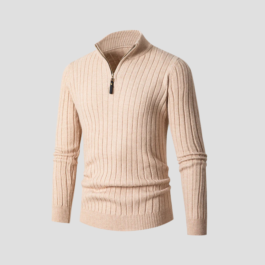 Edgar | Ribbed Half Zip Jumper