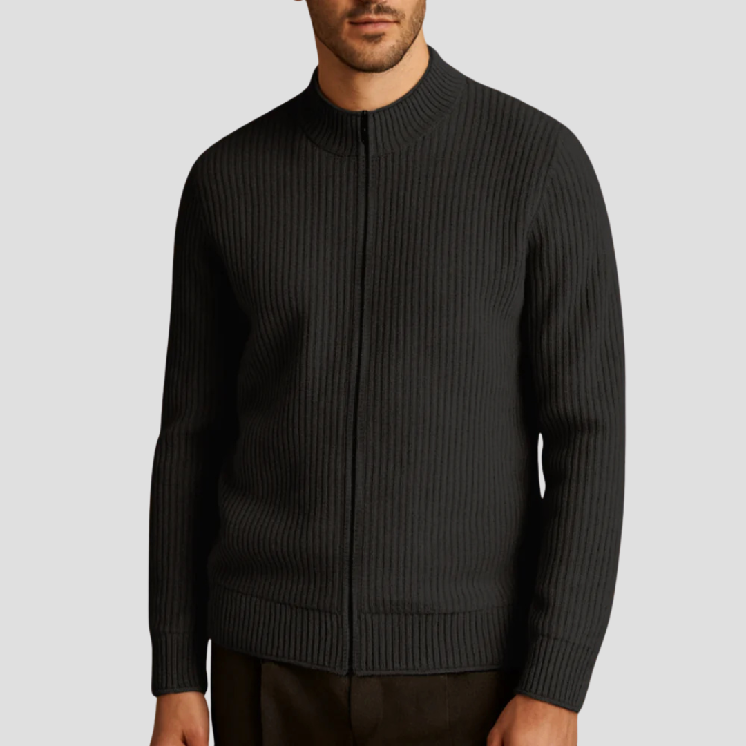 Magnus | Ribbed Zip Cardigan
