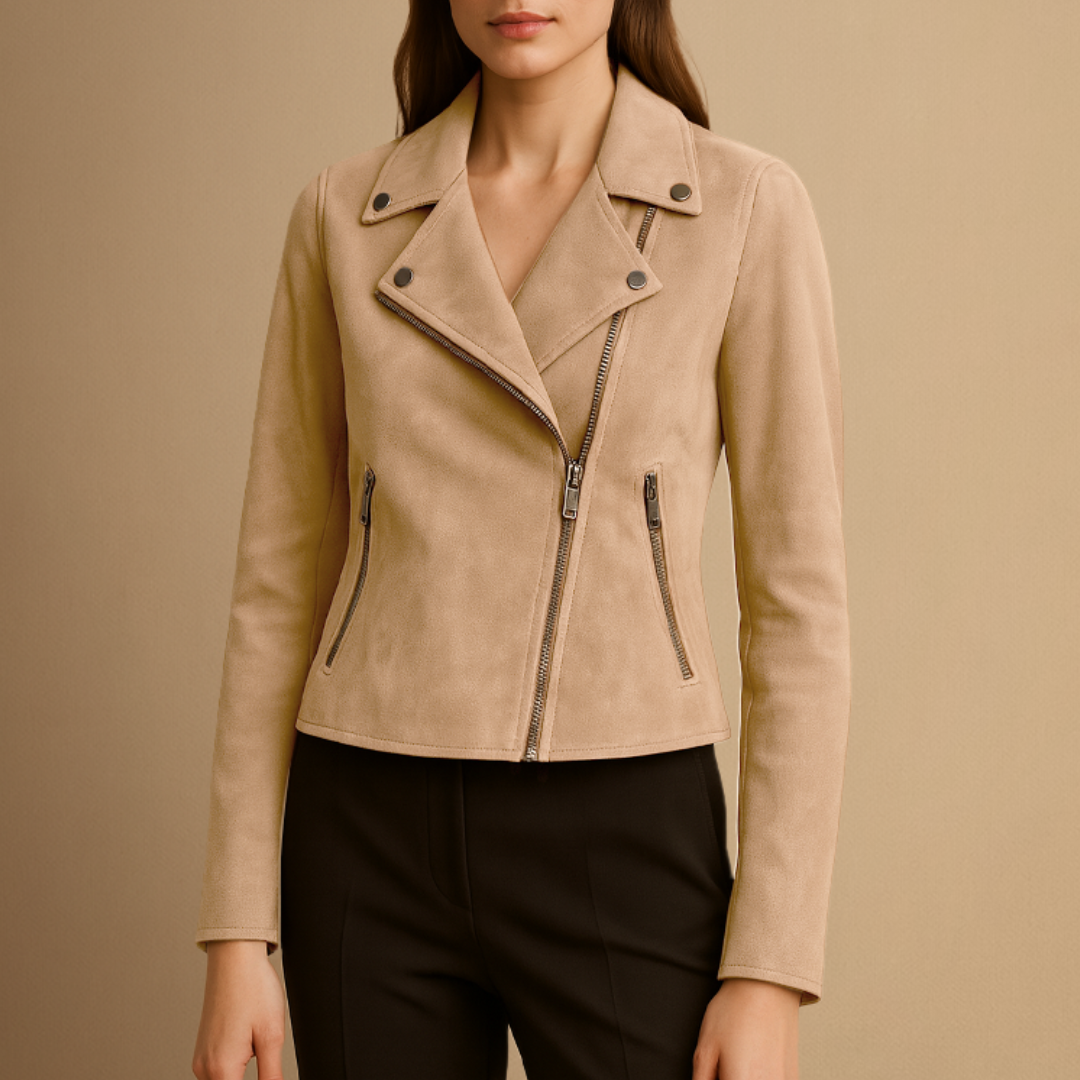 Penelope | Suede Biker Jacket