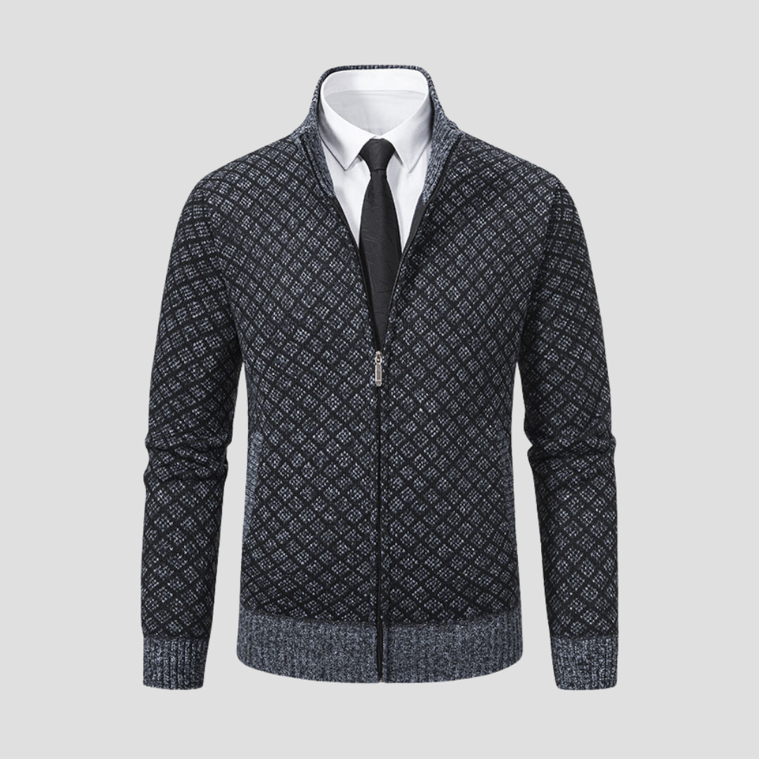 Fletcher | Jacquard Zip Cardigan
