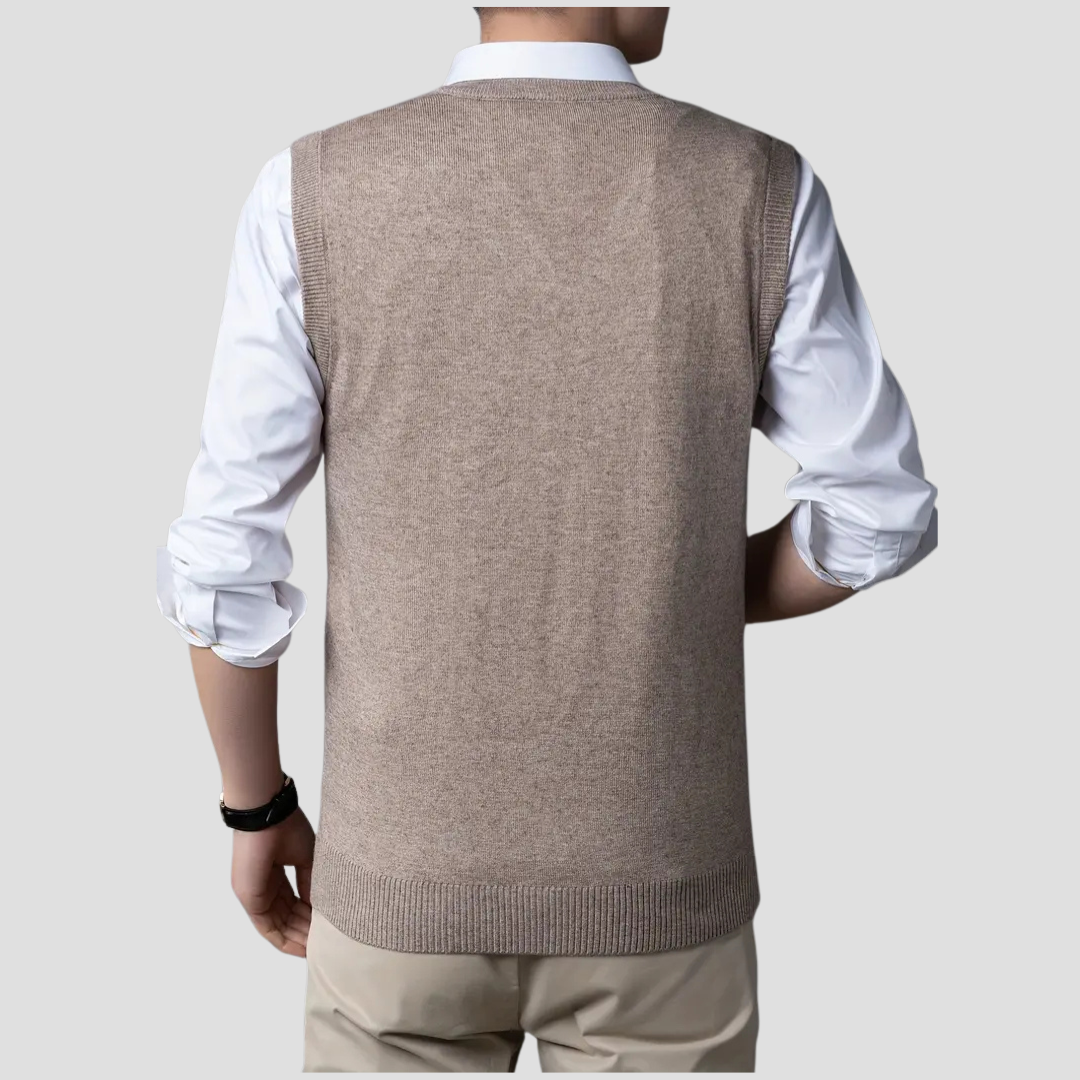 Sylvester | Sleeveless V-Neck Jumper