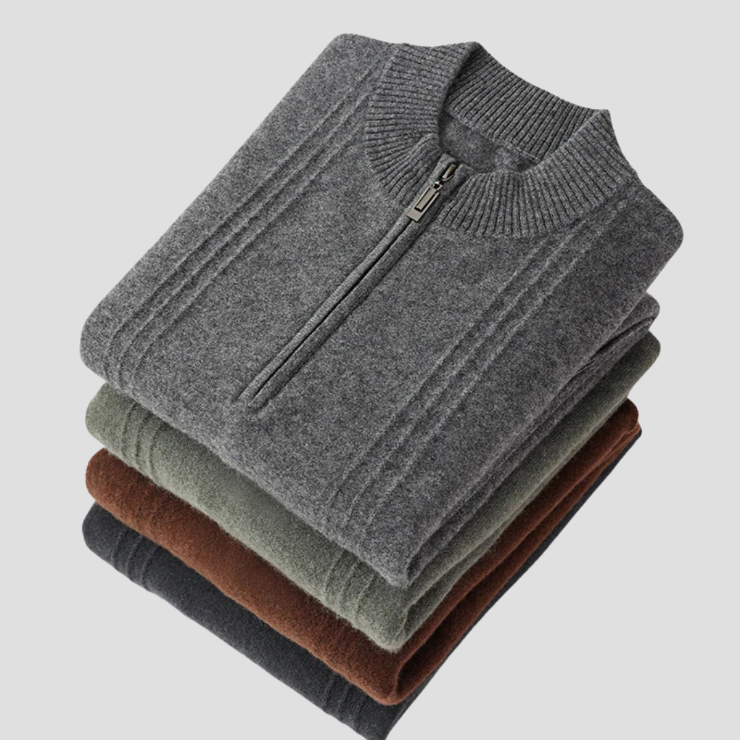 Miles | Cashmere Half Zip Jumper