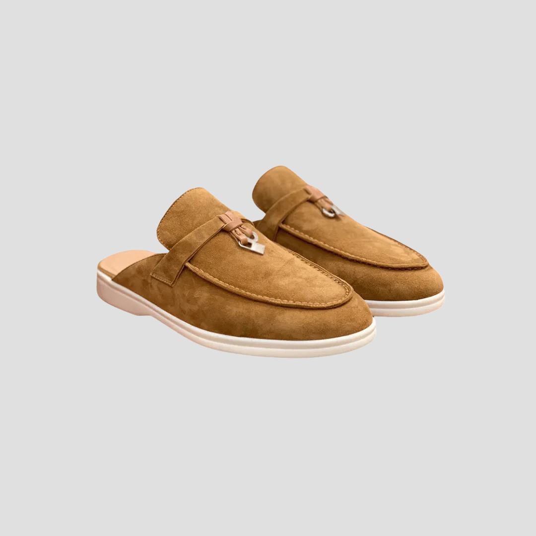 Olivia | Suede Mule Loafers