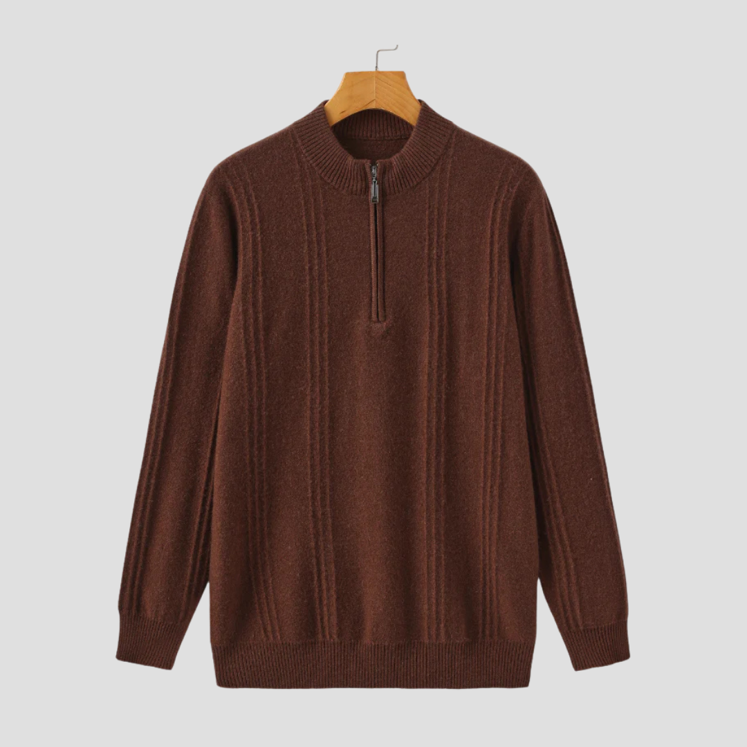 Miles | Cashmere Half Zip Jumper