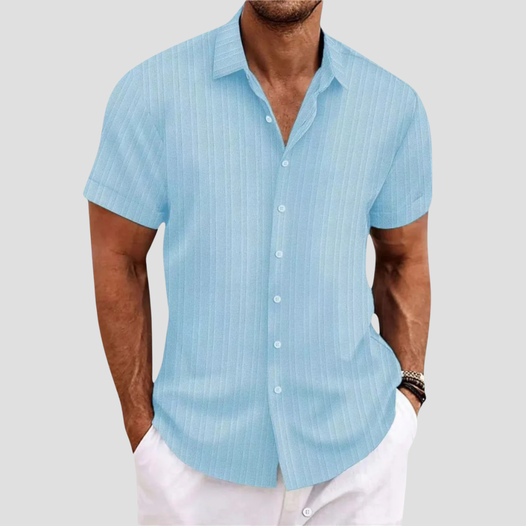 Neville | Short Sleeve Textured Shirt