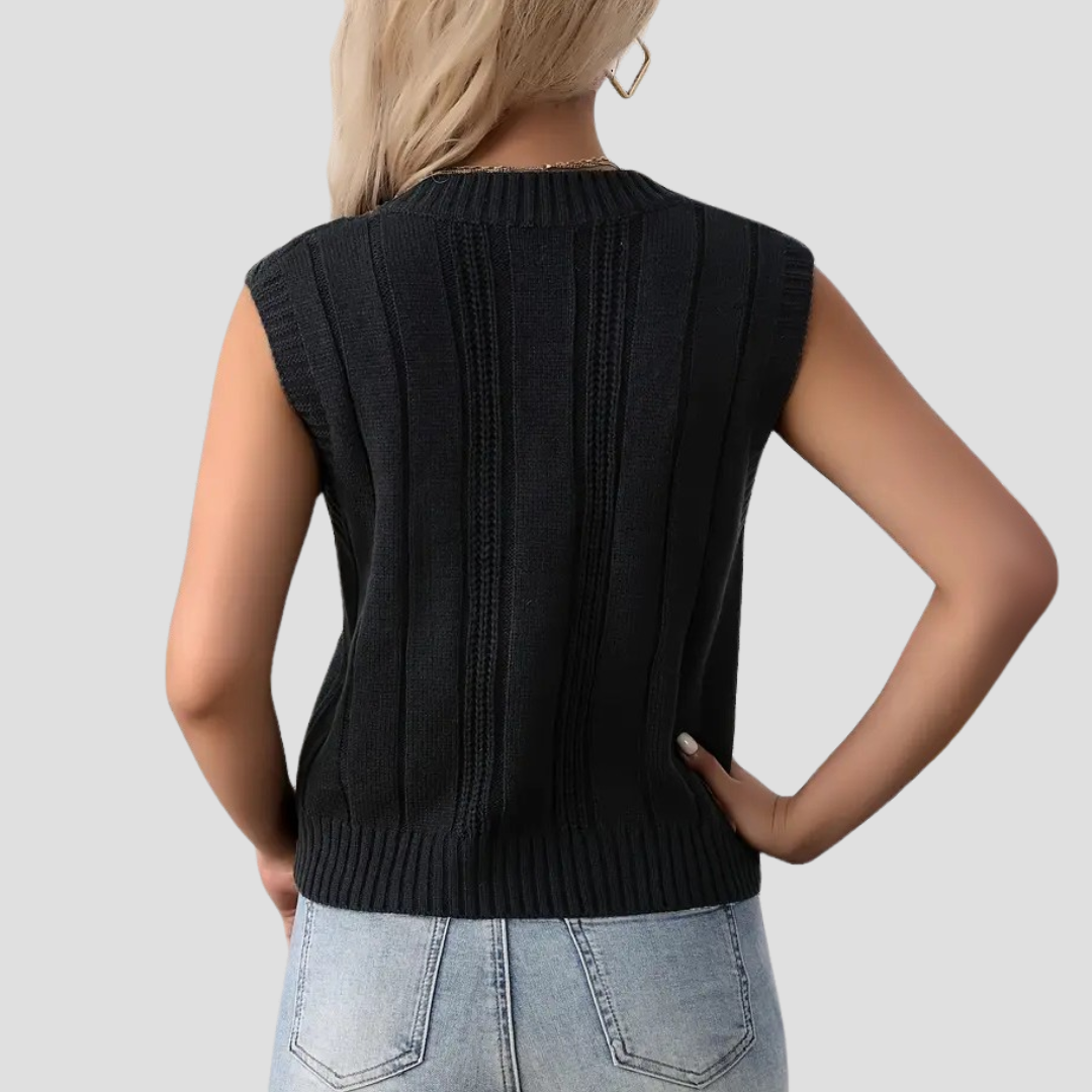 Edith | V-Neck Sleeveless Pullover