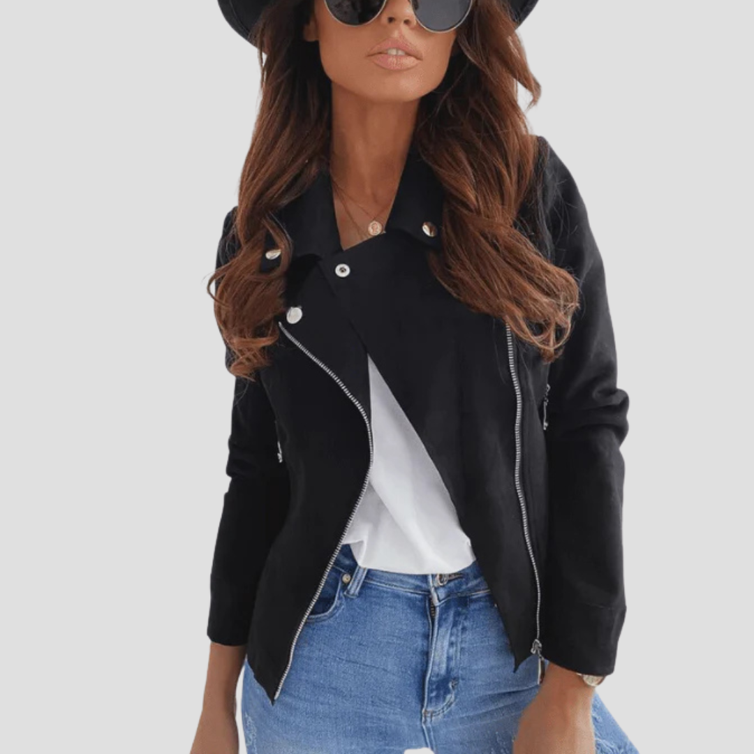 Penelope | Suede Biker Jacket