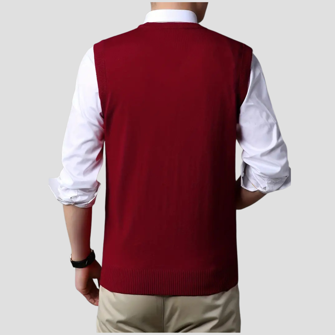 Sylvester | Sleeveless V-Neck Jumper