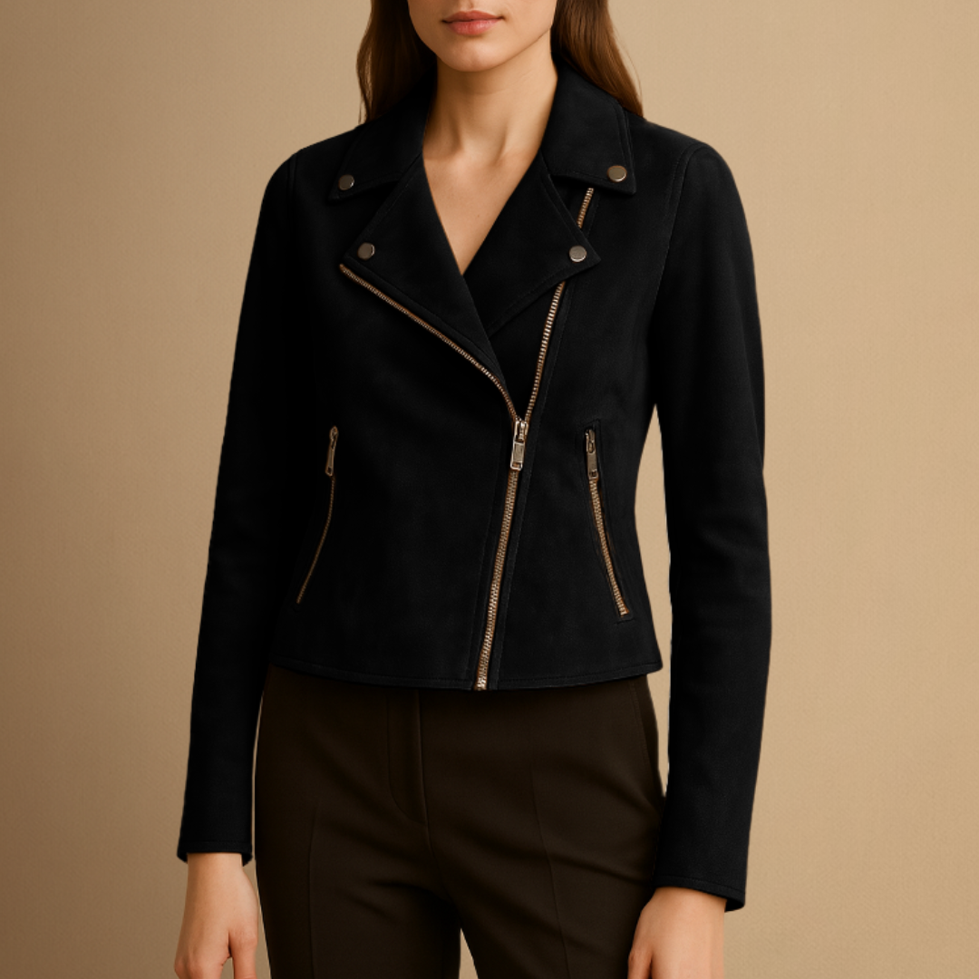 Penelope | Suede Biker Jacket