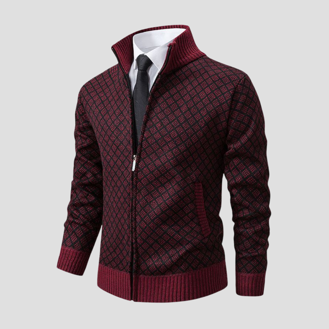 Fletcher | Jacquard Zip Cardigan