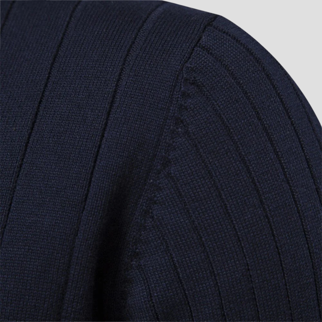 Ernest | Ribbed Quarter Zip Jumper