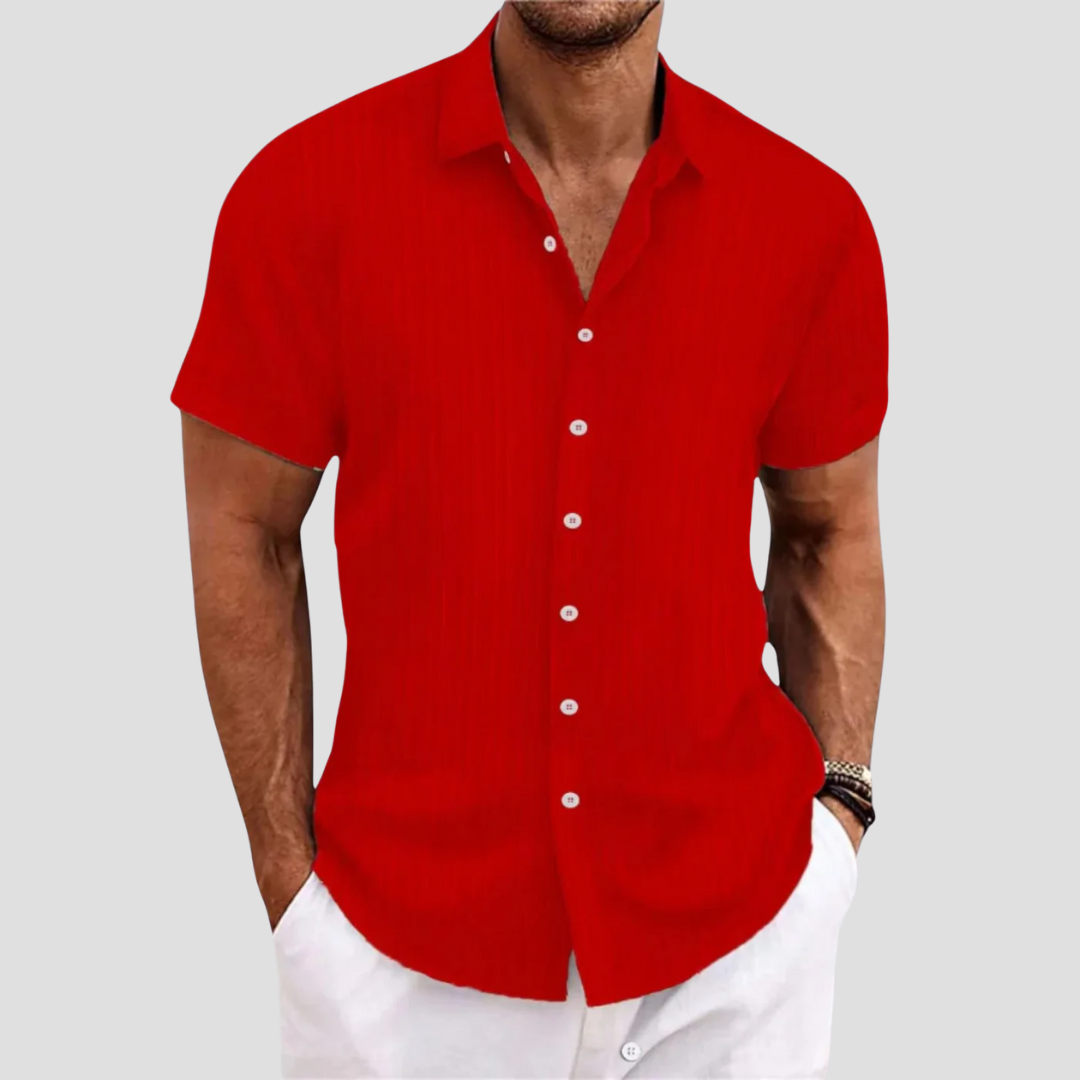 Neville | Short Sleeve Textured Shirt