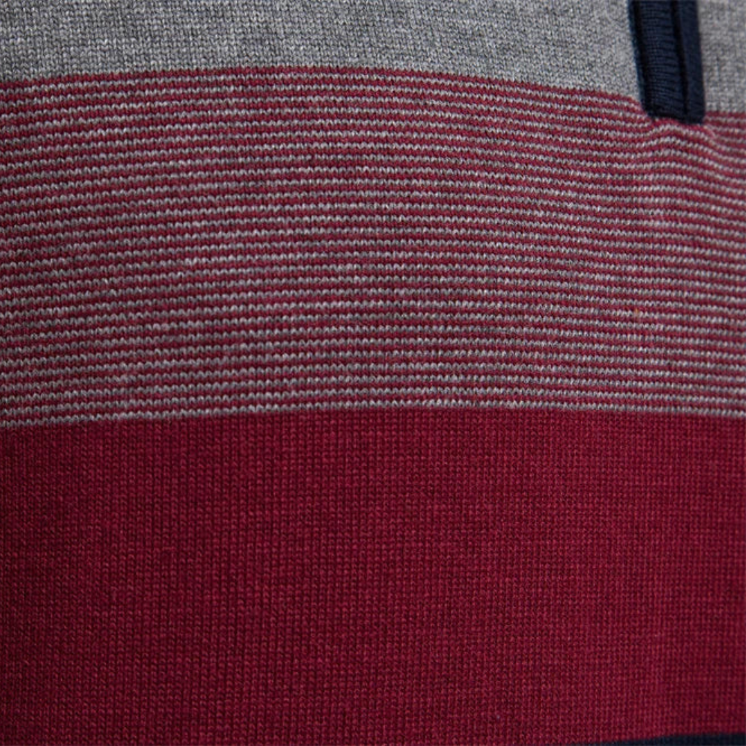Casper | Striped Quarter Jumper