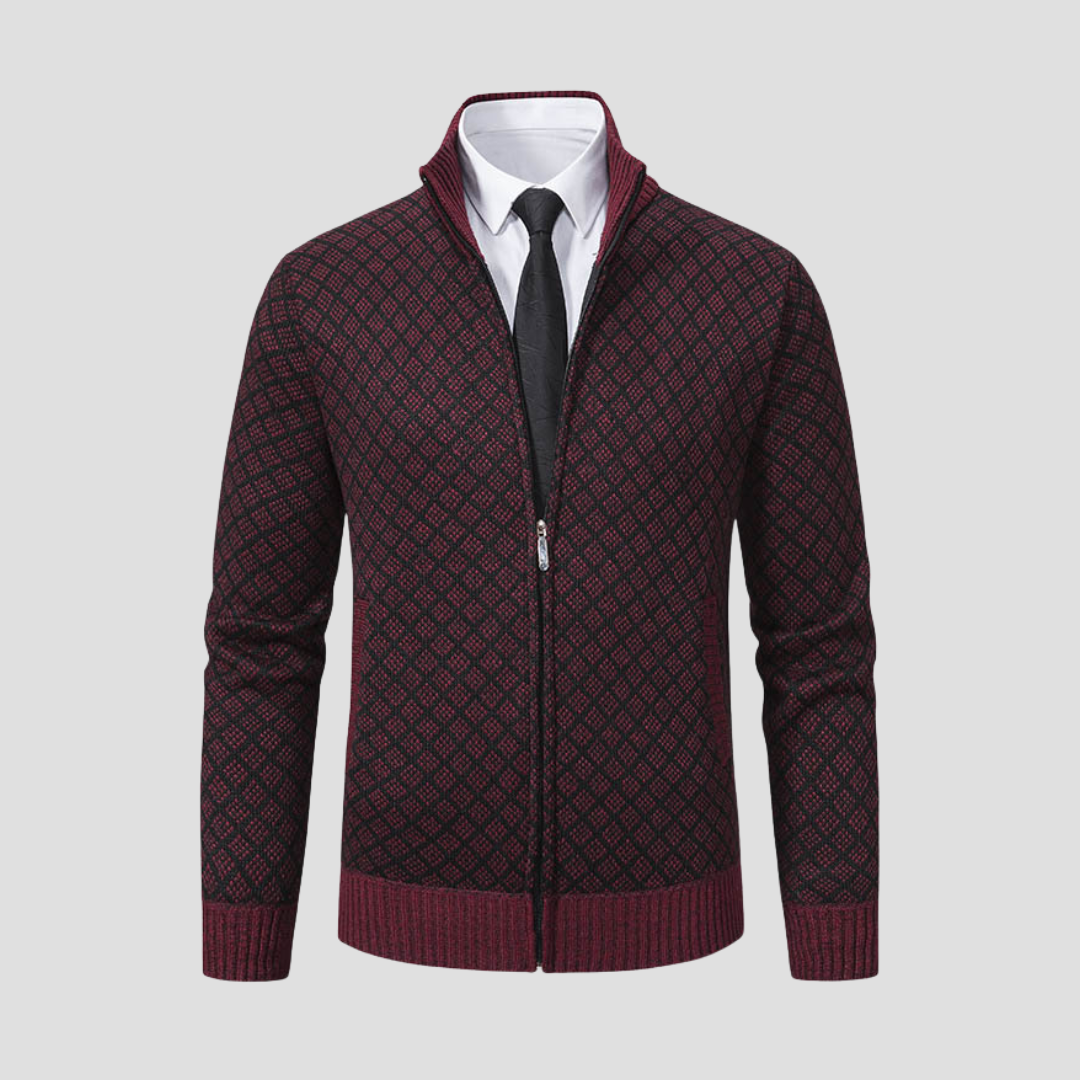 Fletcher | Jacquard Zip Cardigan