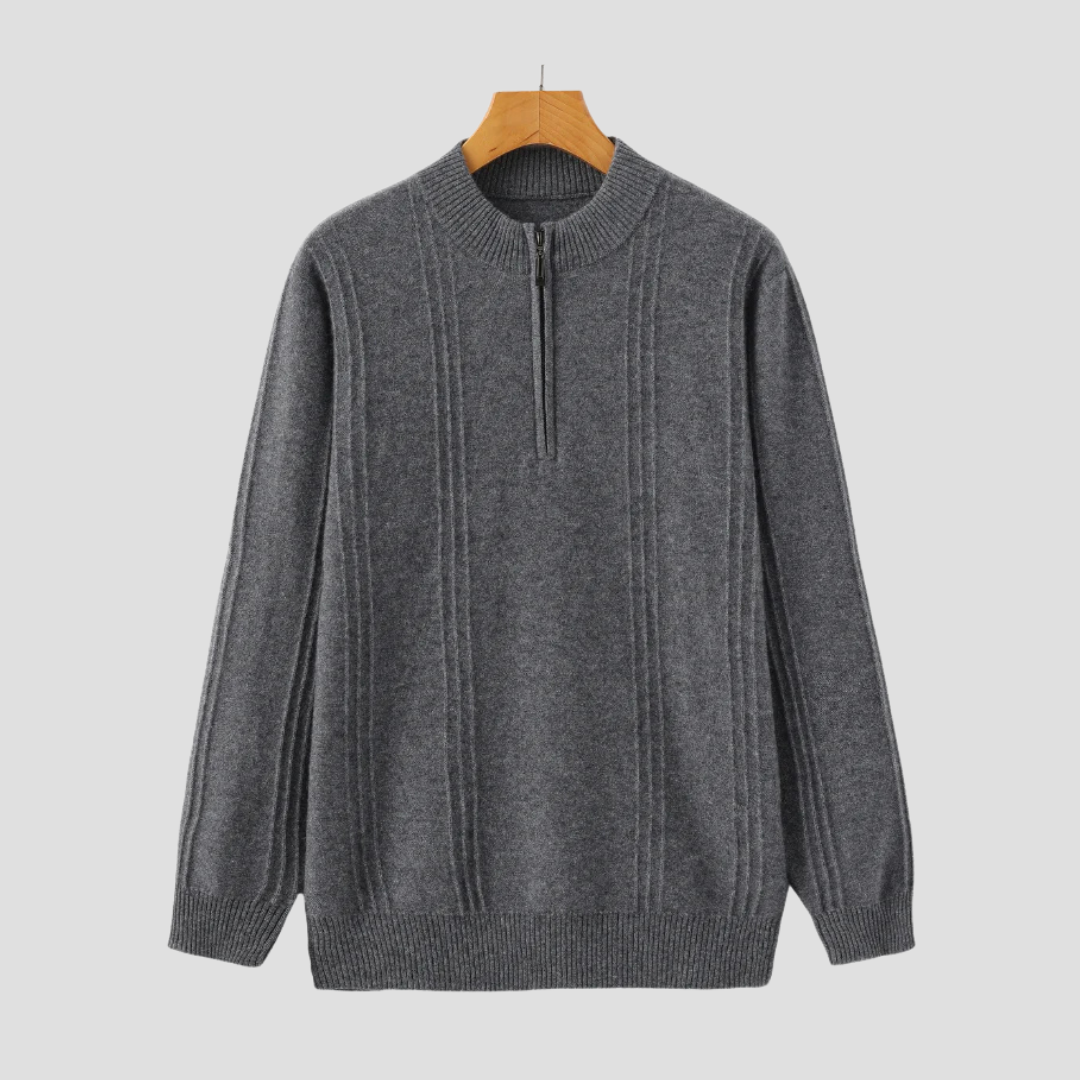 Miles | Cashmere Half Zip Jumper