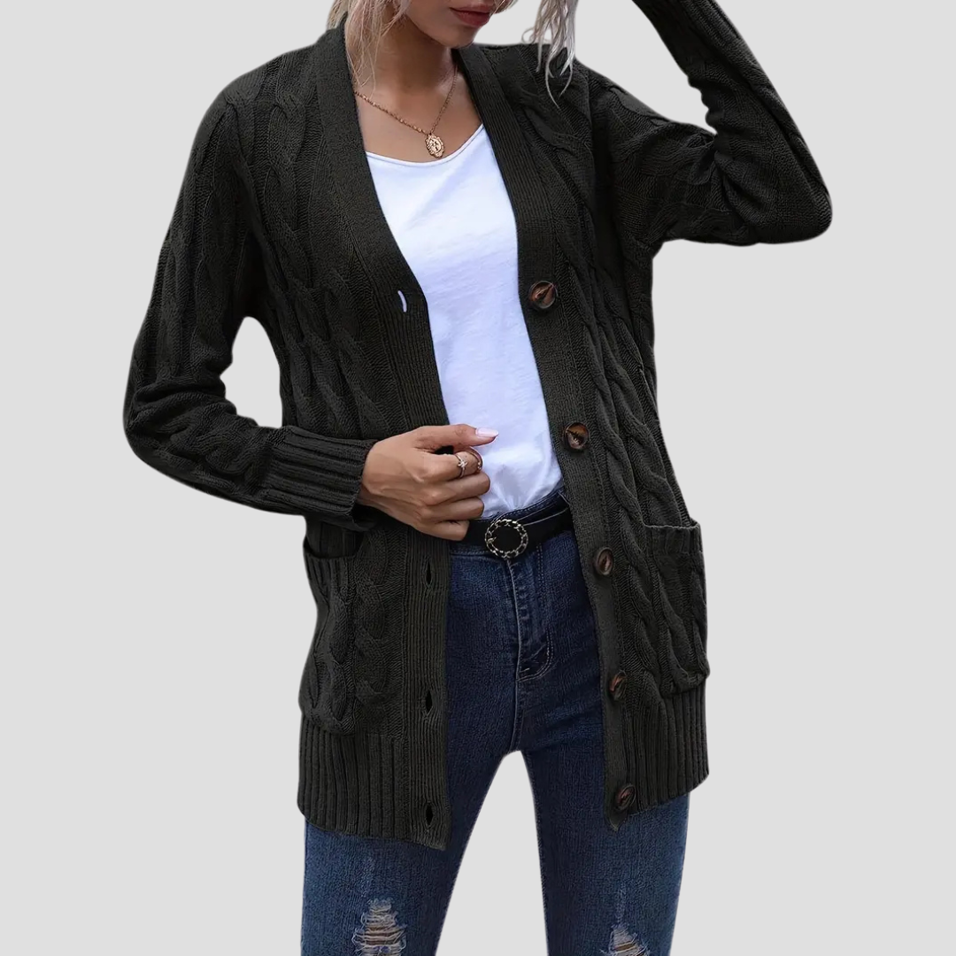 Imogen | Cable Knit Cardigan