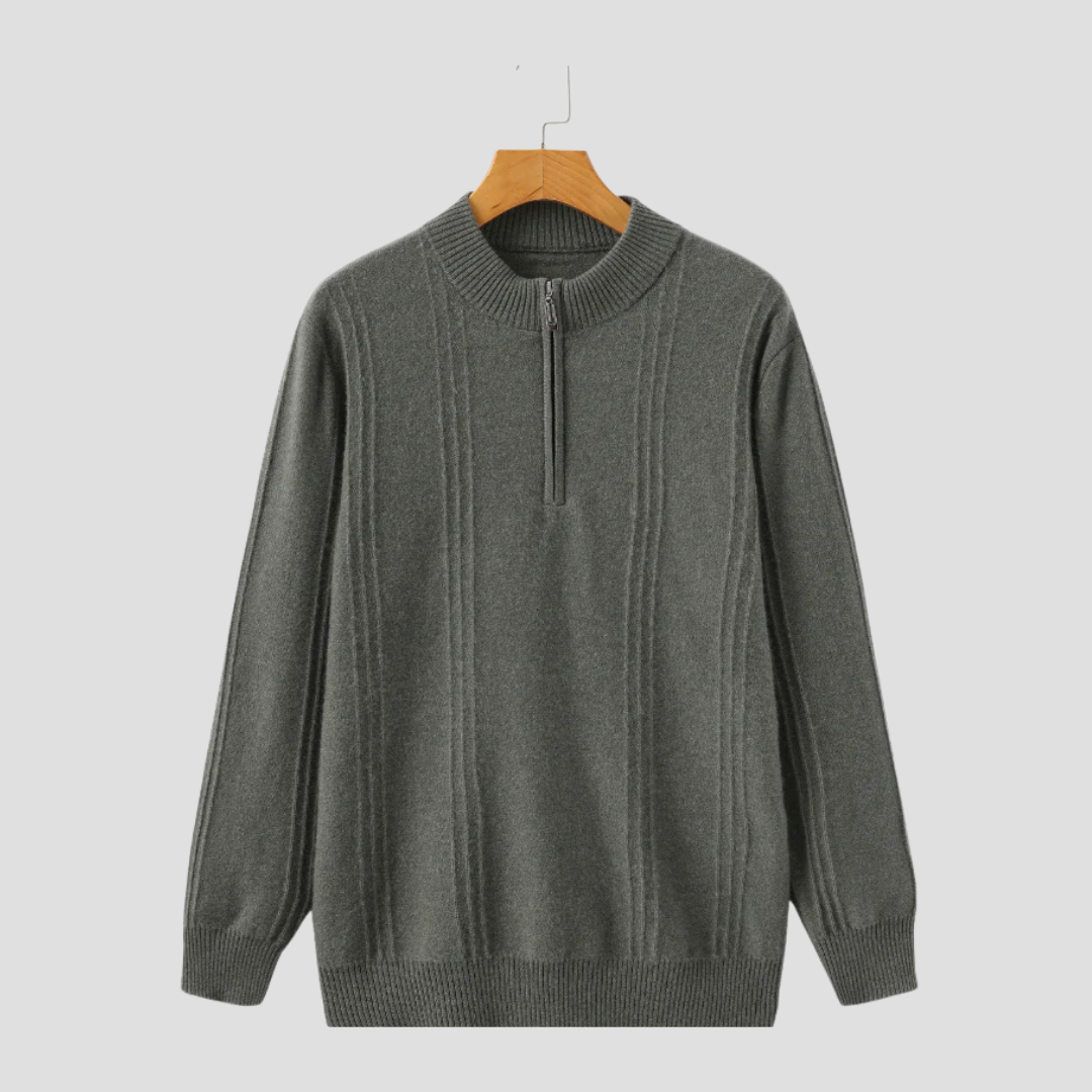 Miles | Cashmere Half Zip Jumper
