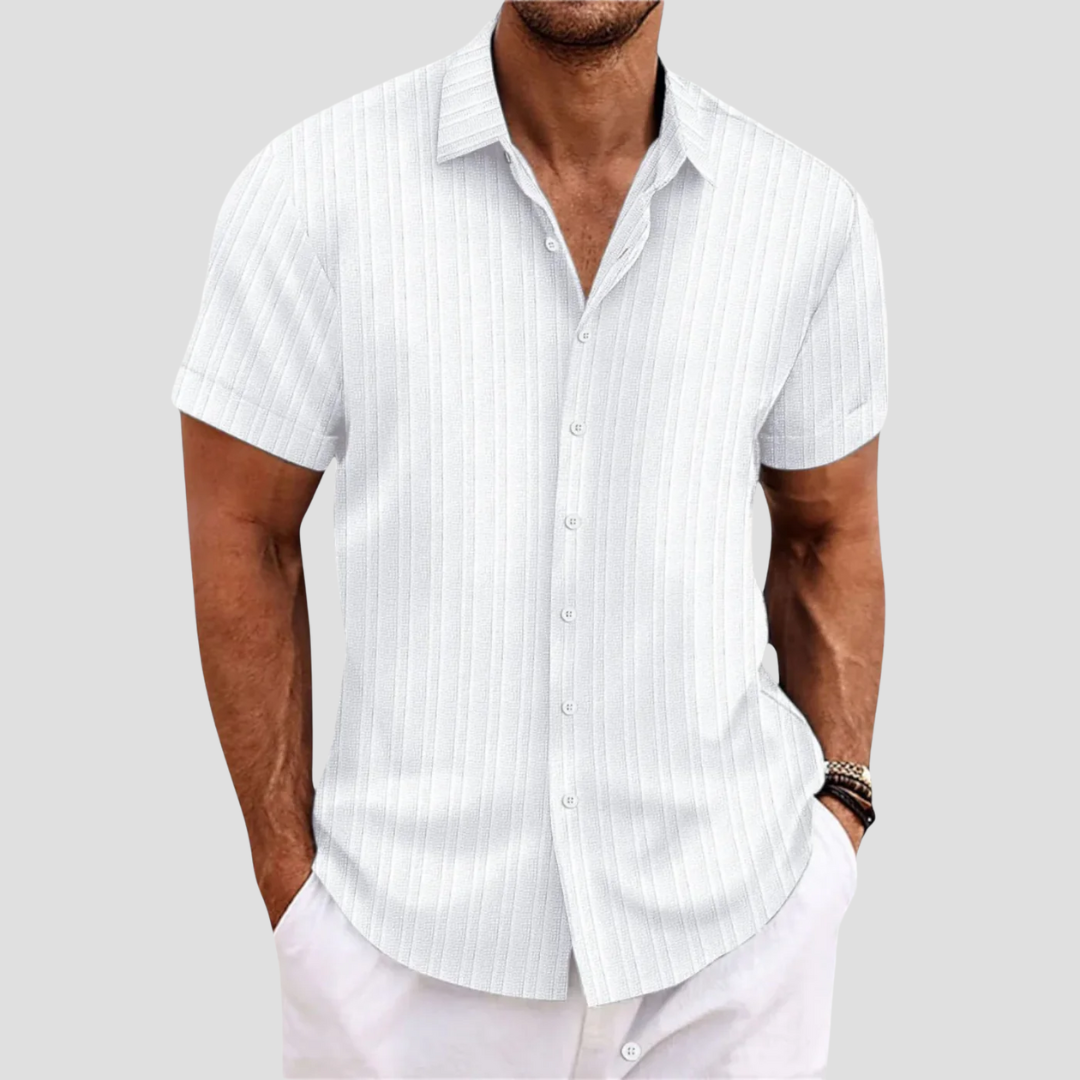Neville | Short Sleeve Textured Shirt