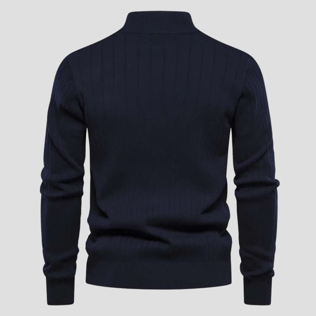 Ernest | Ribbed Quarter Zip Jumper