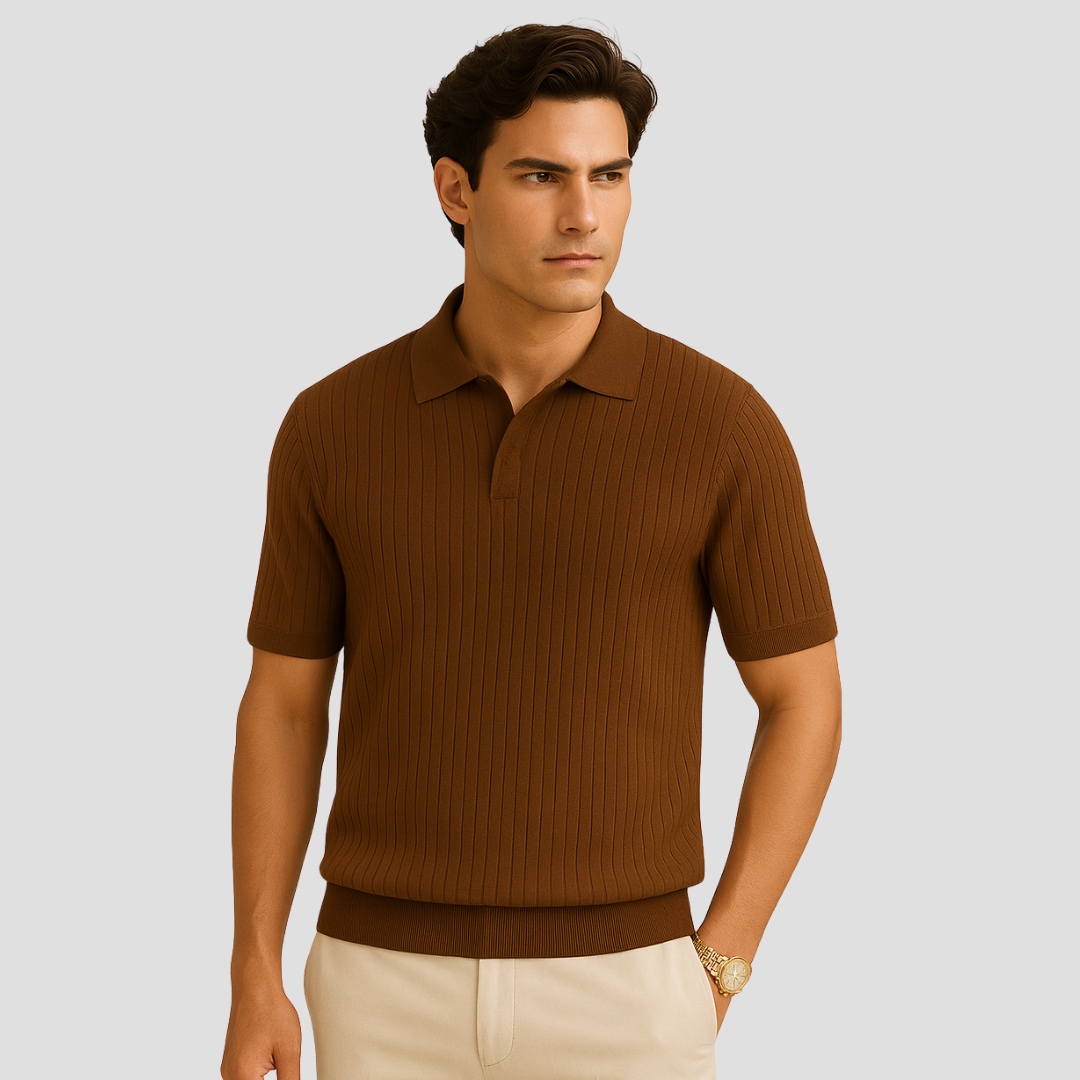 Thaddeus | Ribbed Polo