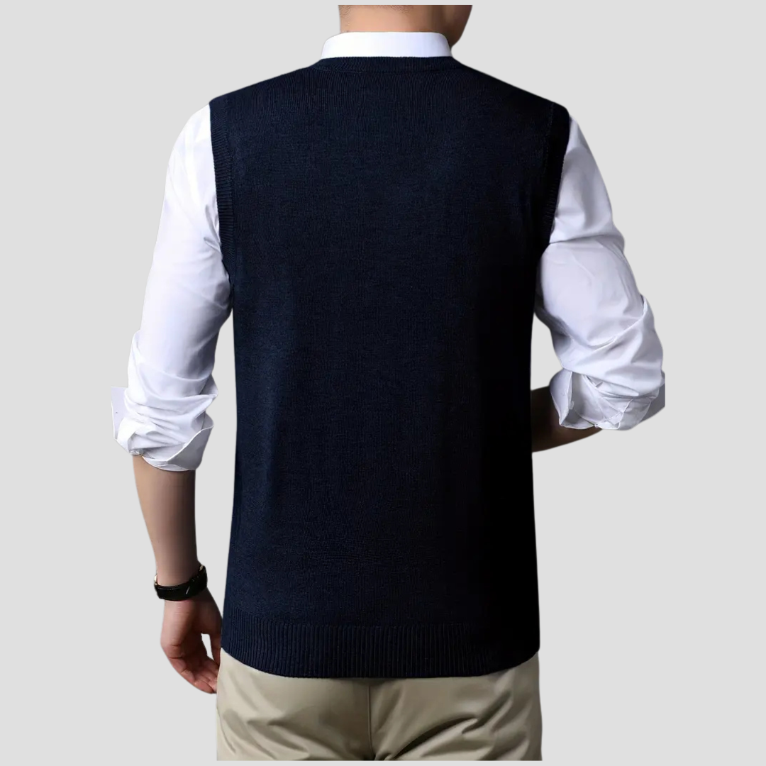 Sylvester | Sleeveless V-Neck Jumper