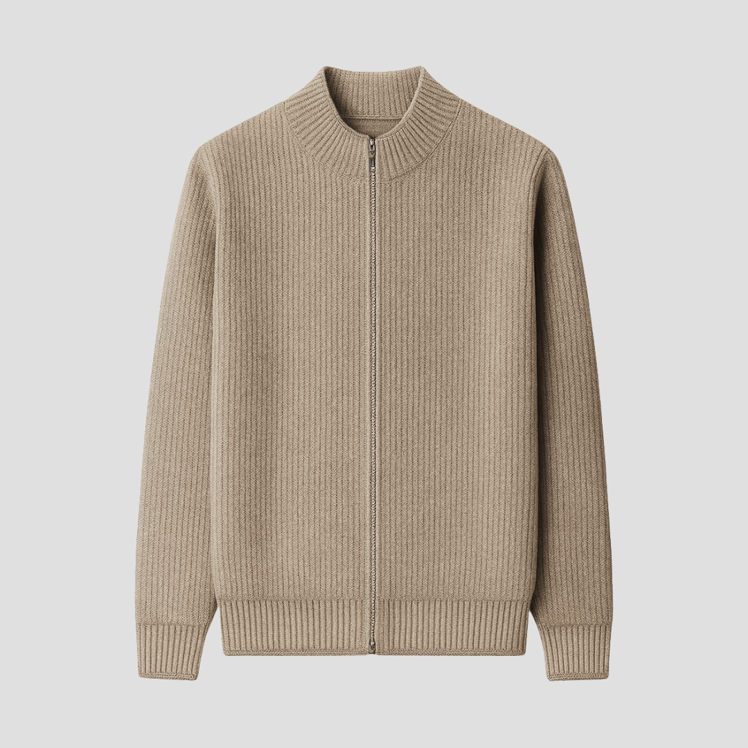 Magnus | Ribbed Zip Cardigan