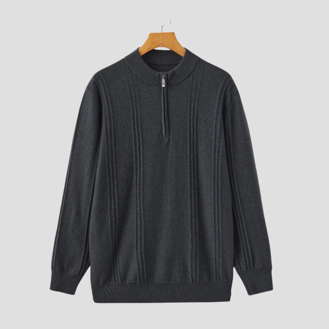 Miles | Cashmere Half Zip Jumper