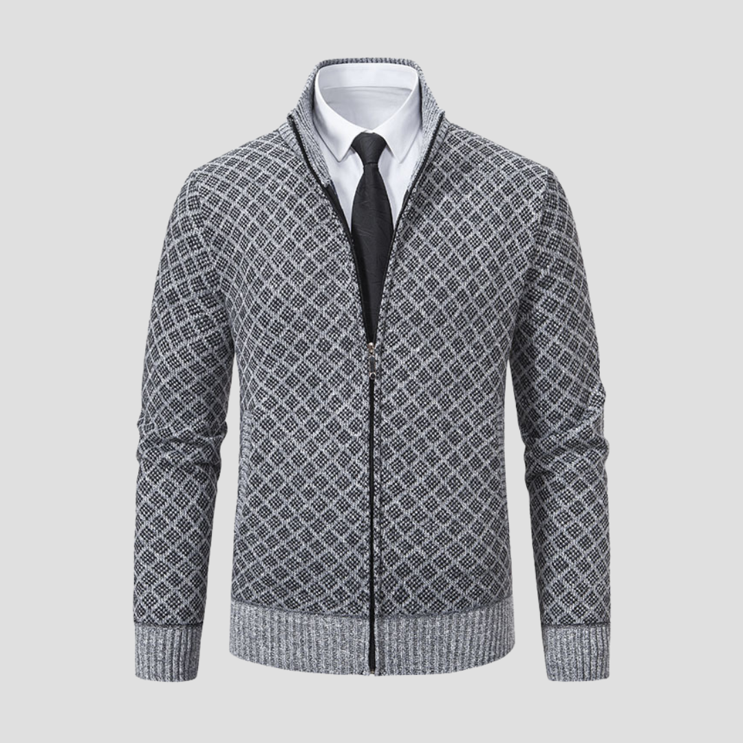 Fletcher | Jacquard Zip Cardigan
