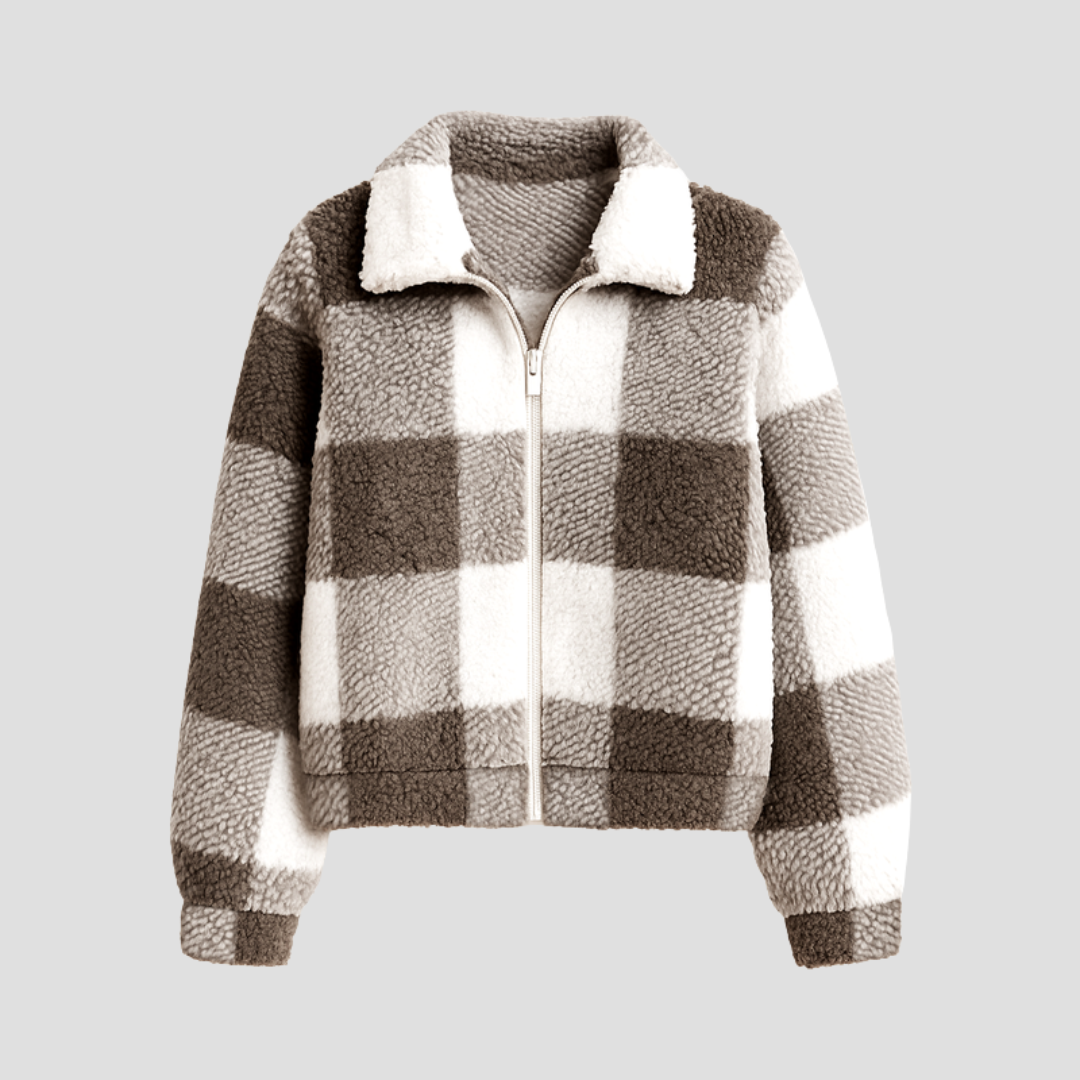 Lottie | Plaid Teddy Jacket