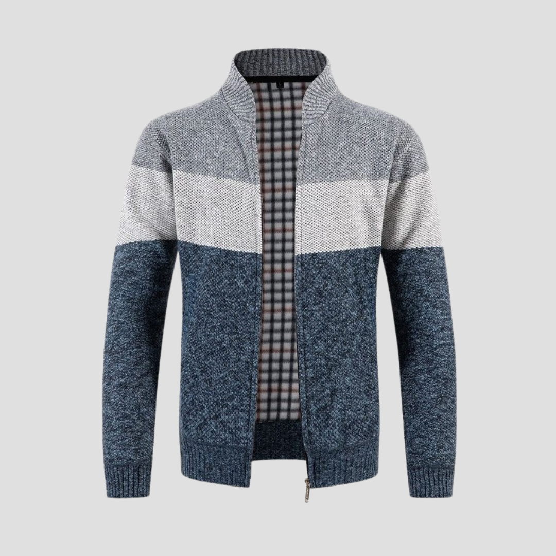Hollis | Striped Fleece Cardigan