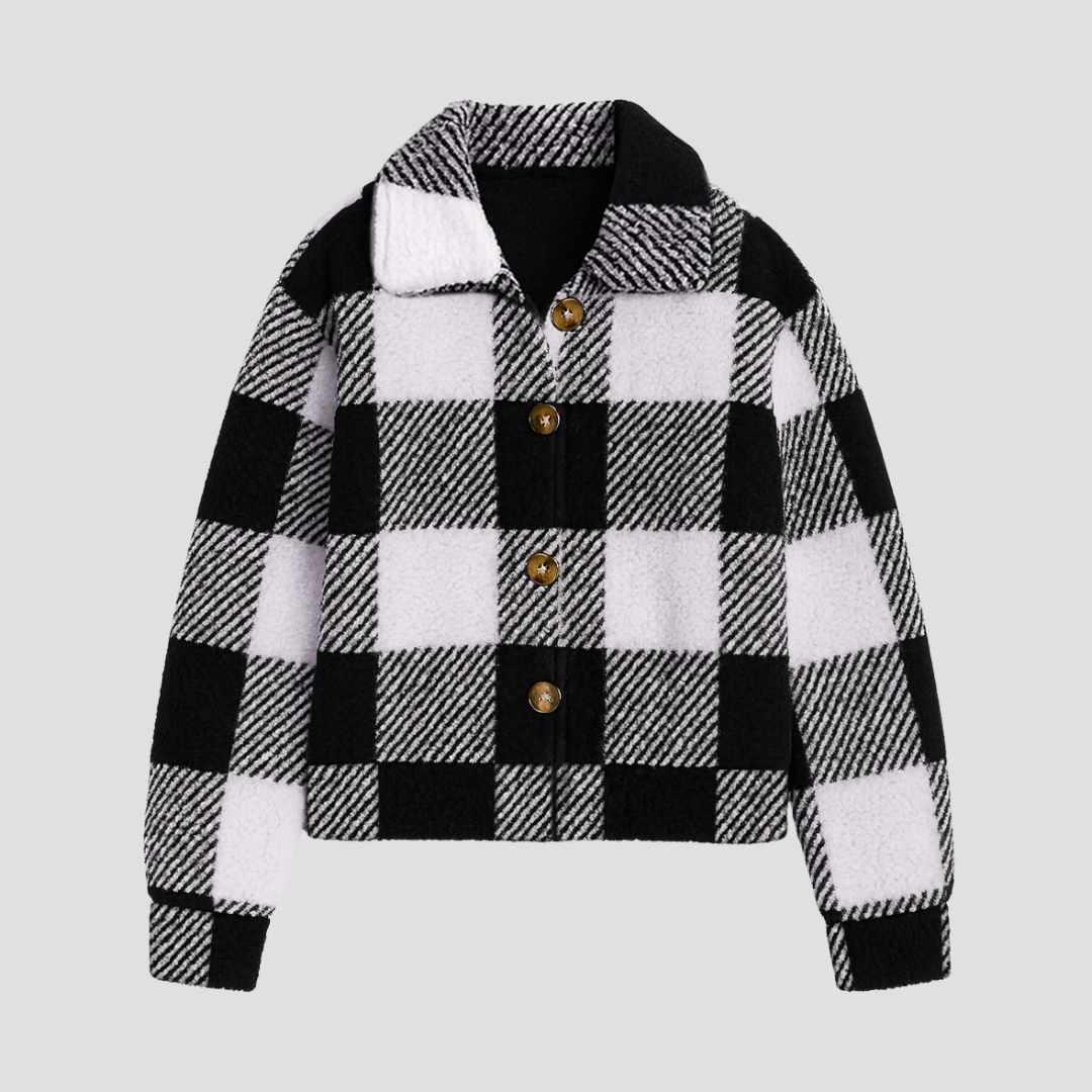 Iris | Plaid Teddy Jacket