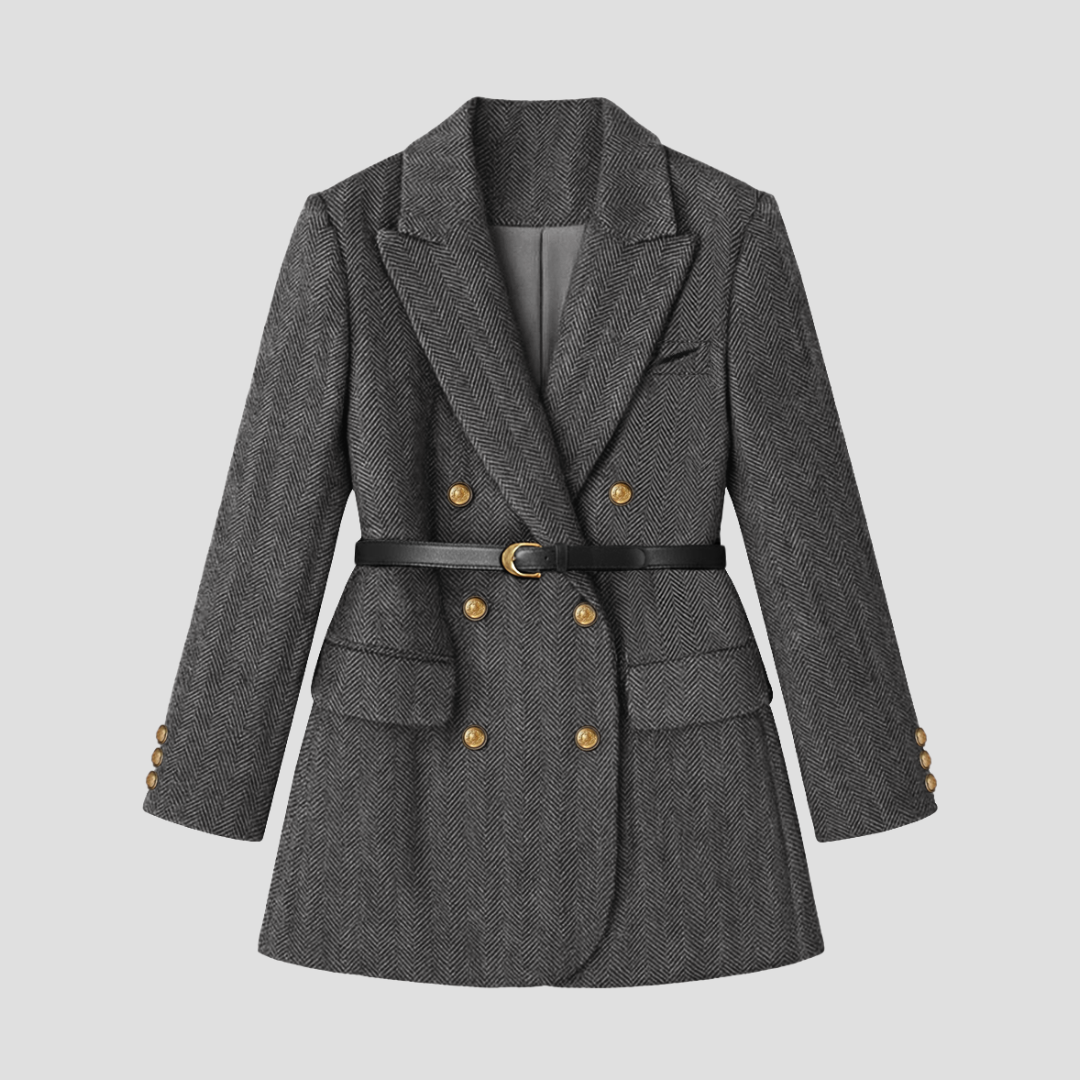 Belted Tweed Coat