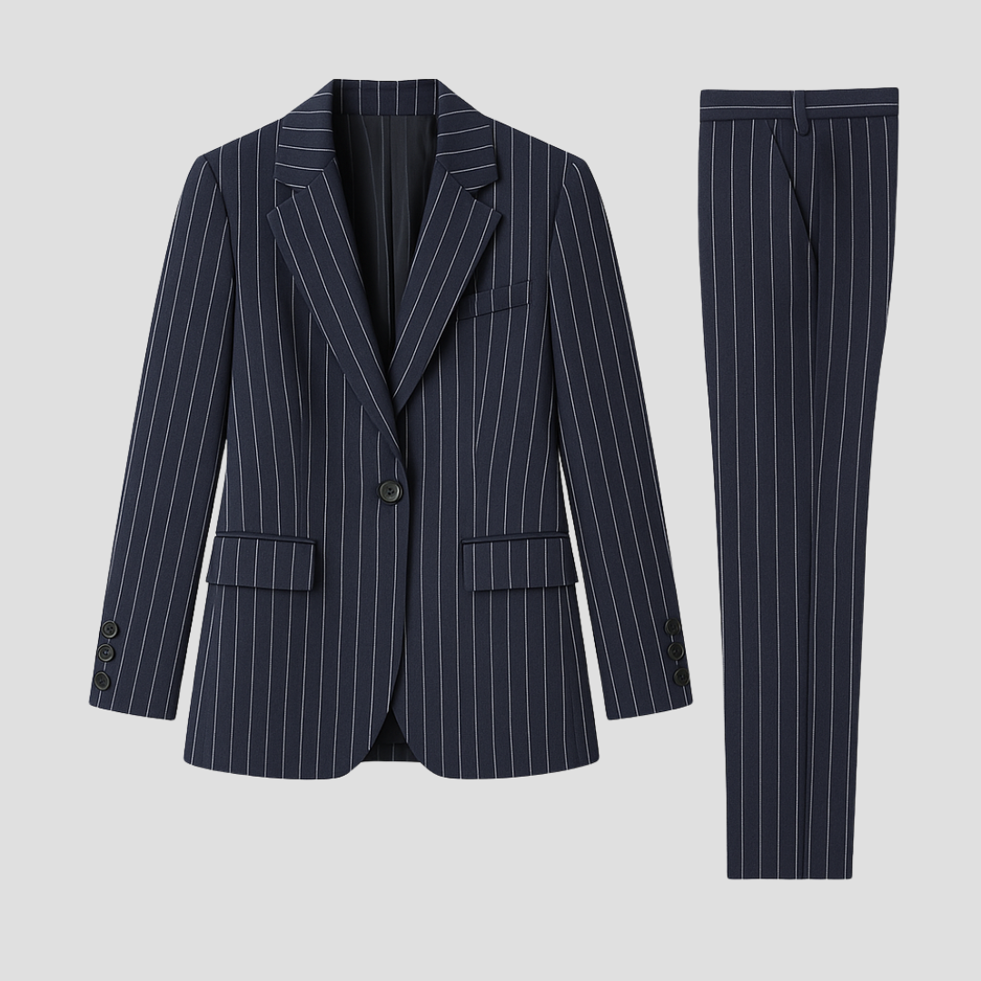 Celeste | Pinstripe Suit Set