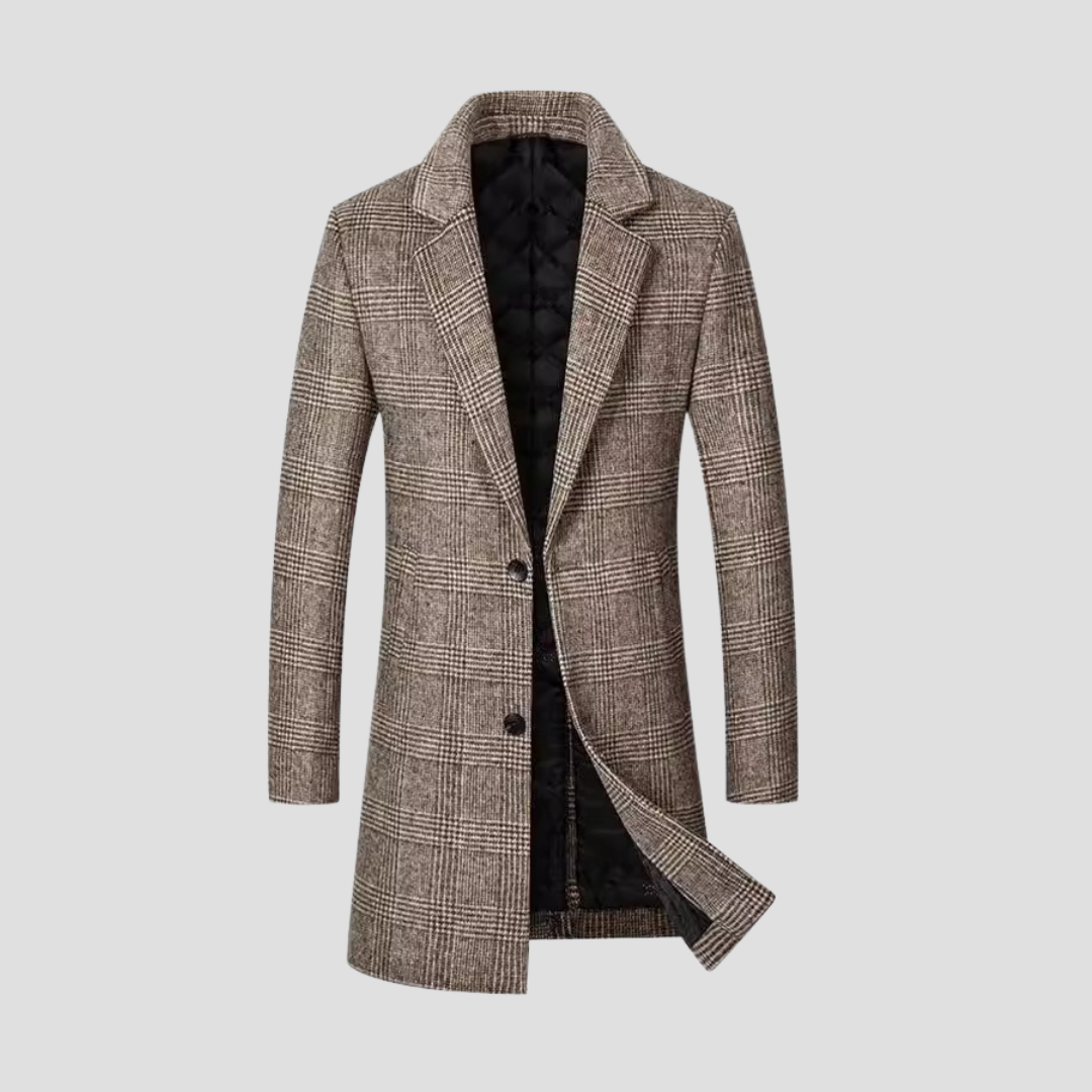 Lysander | Checked Slim-Fit Overcoat