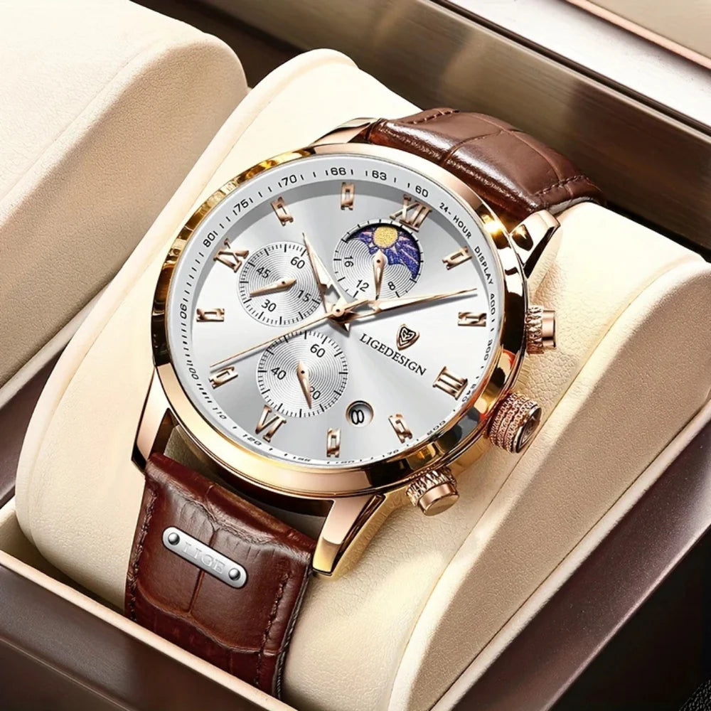 Brogan | Leather Chronograph Watch