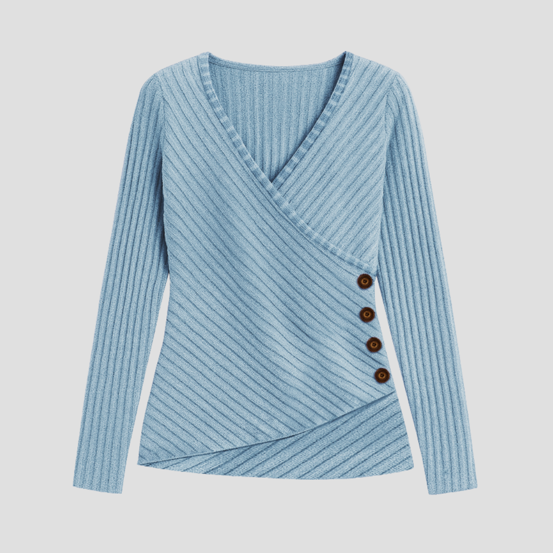 Ingrid | Wrap Knit Pullover