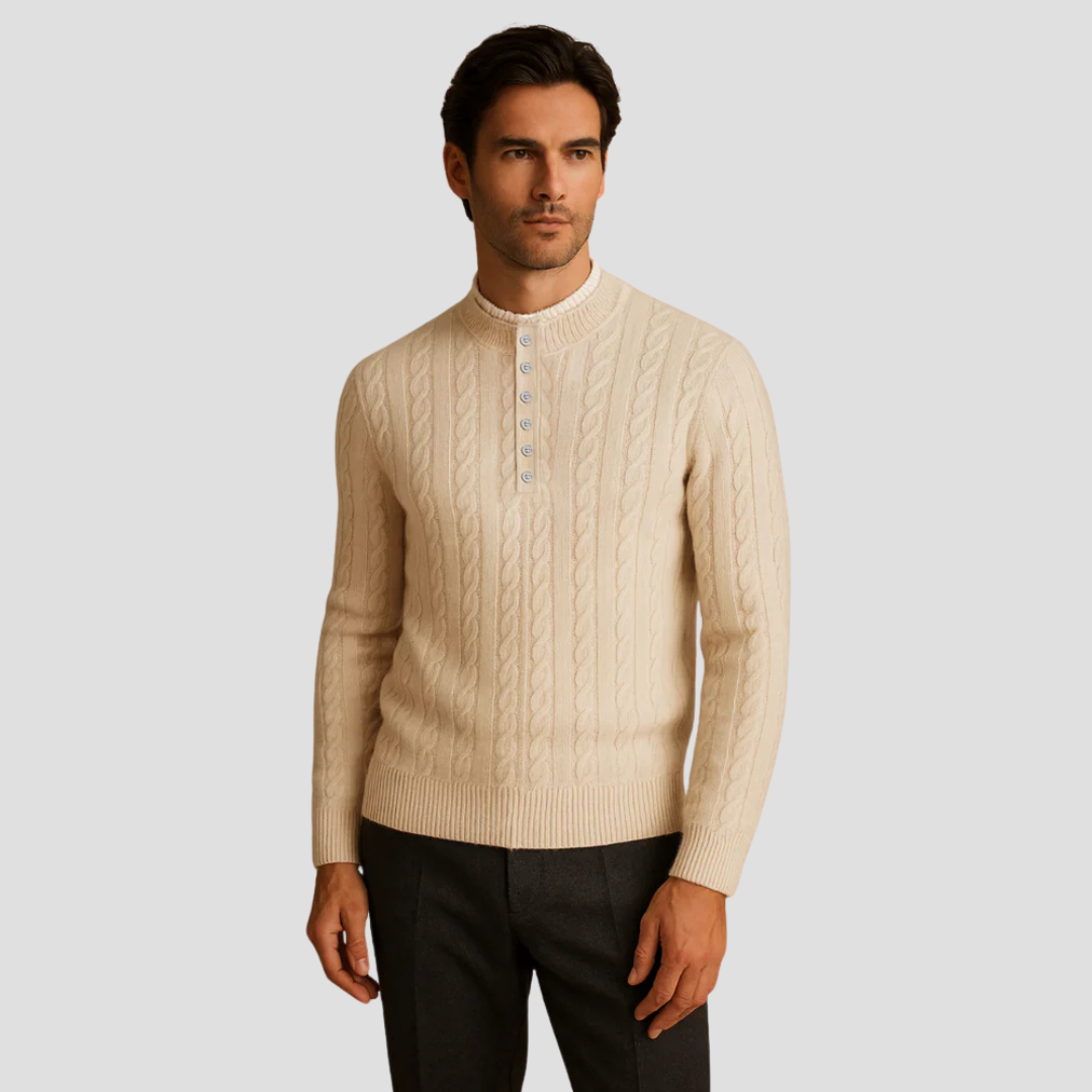 Kiton | Cable-Knit Button Sweater