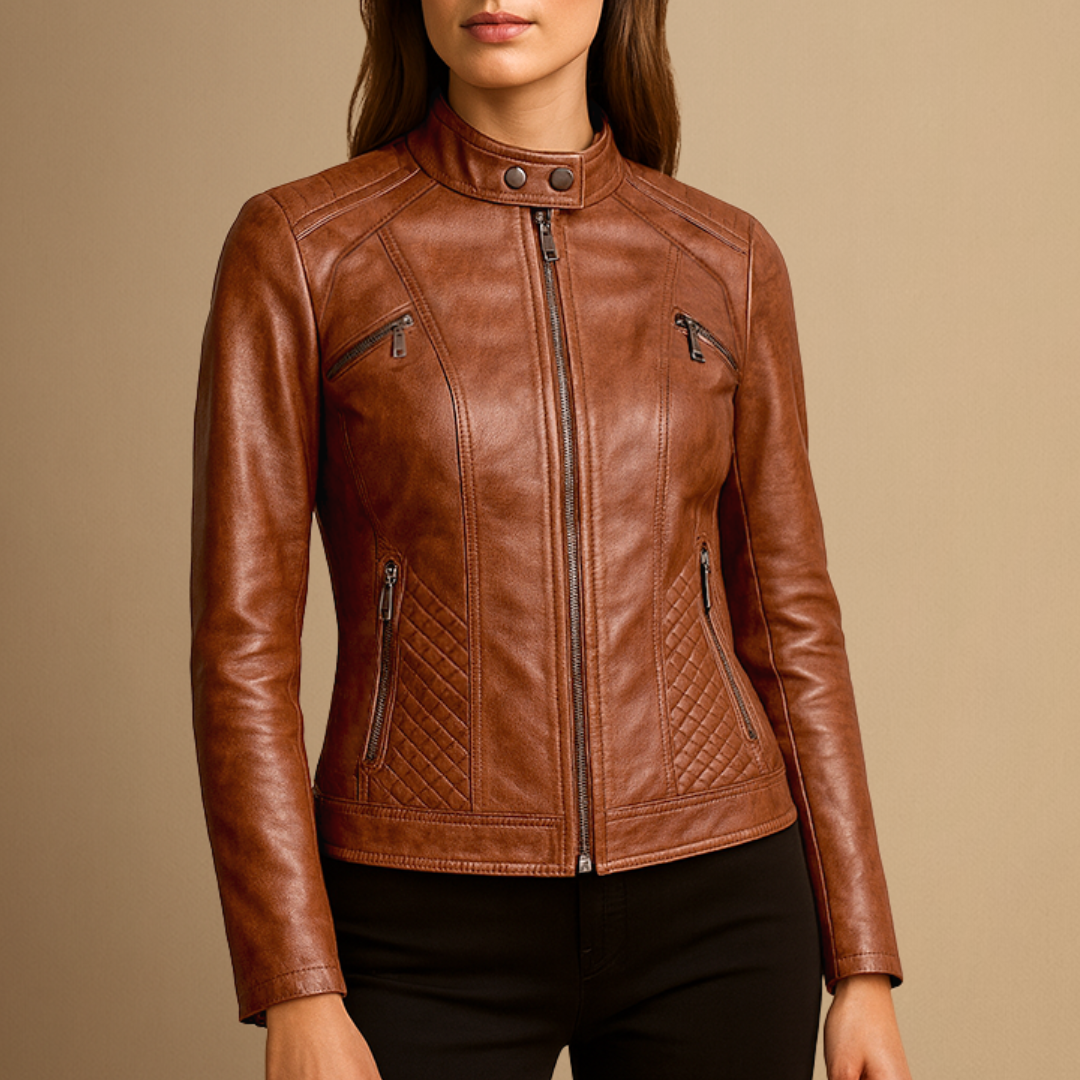 Isabelle | Quilted Leather Jacket
