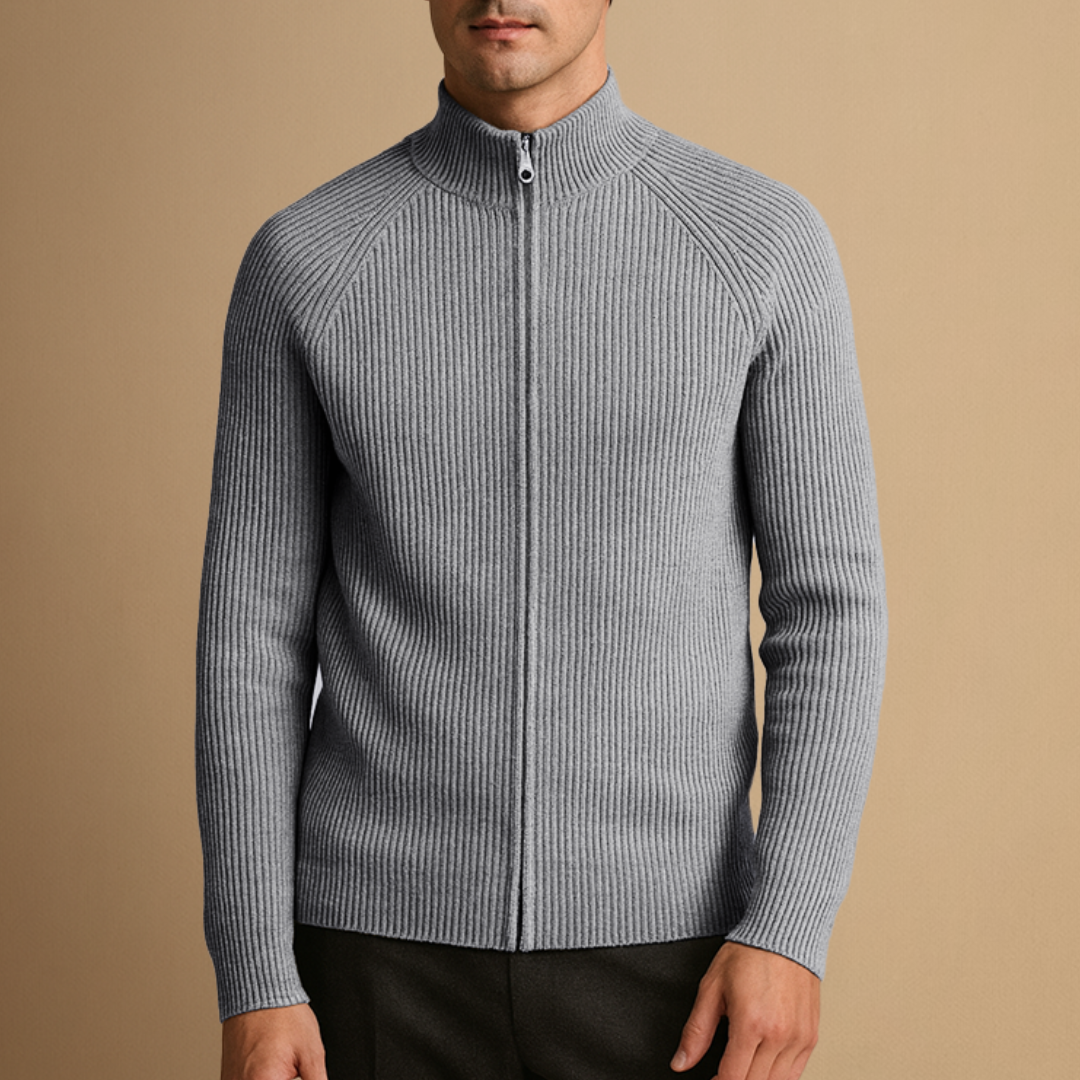 Blake | Smart Knit Zip Cardigan
