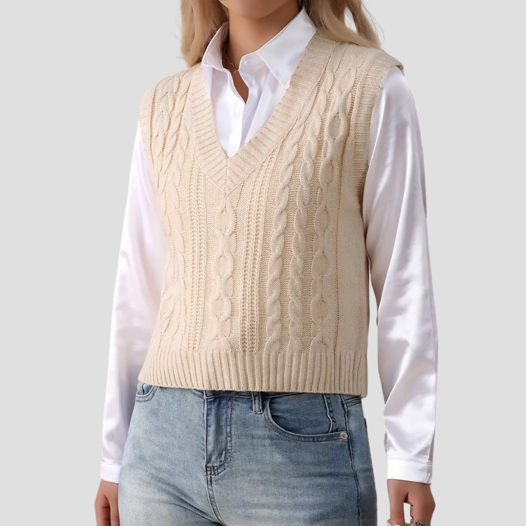 Edith | V-Neck Sleeveless Pullover